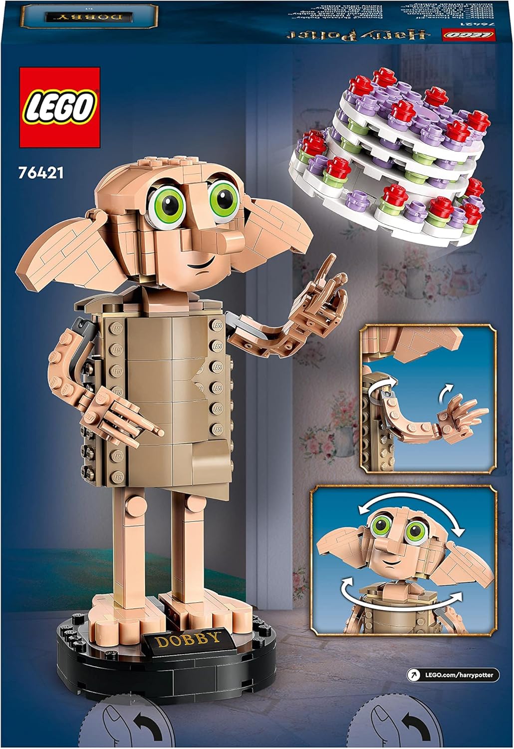 LEGO 76421 Harry Potter Dobby der Hauself Bauset – Bewegliche Figur mit Zubehör, 403 Teile 9