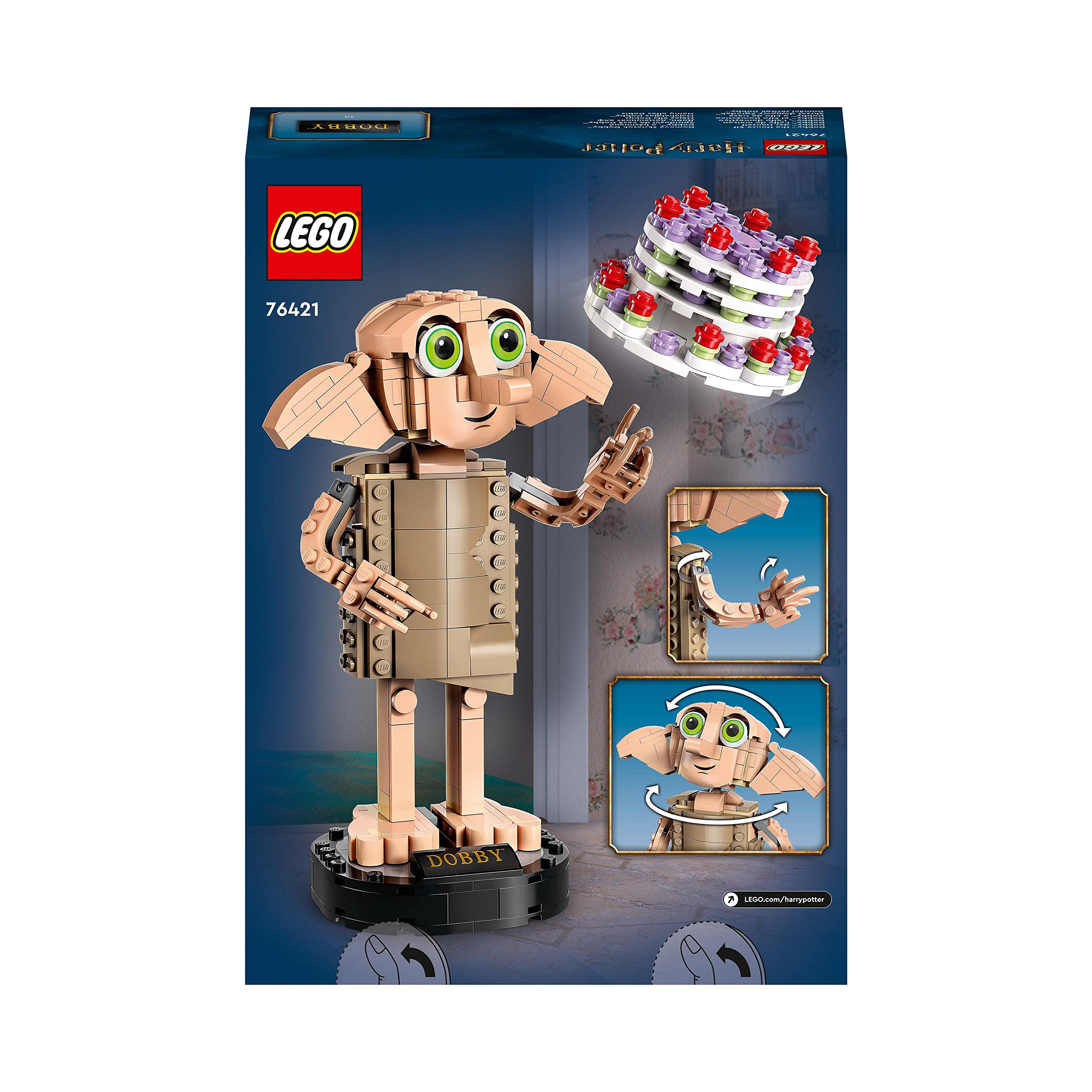 LEGO 76421 Harry Potter Dobby der Hauself Bauset – Bewegliche Figur mit Zubehör, 403 Teile 8