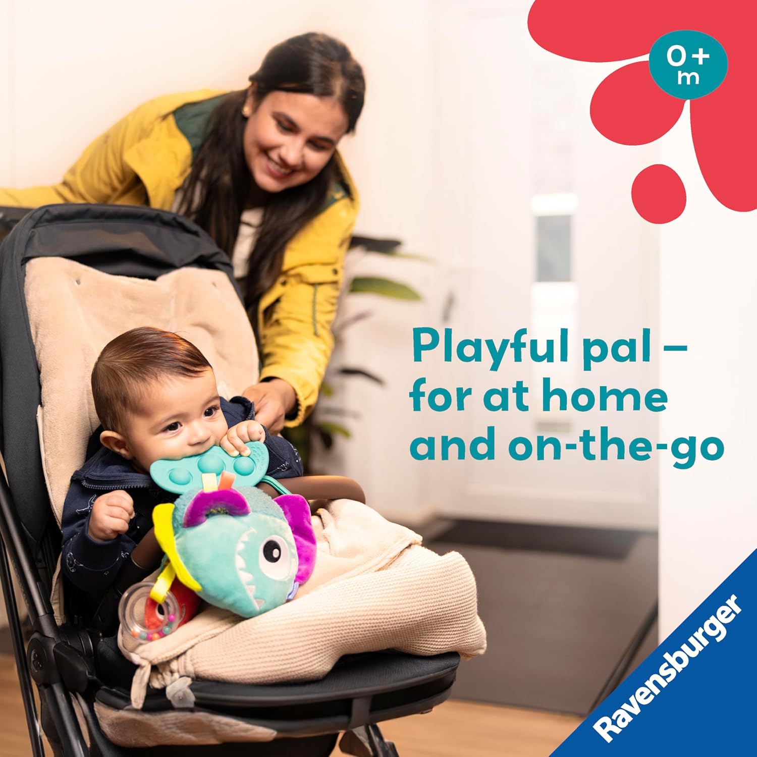 Ravensburger Play+ Pop-it Blue Piranha - Sensory Teether Toy for 0+ Months 5