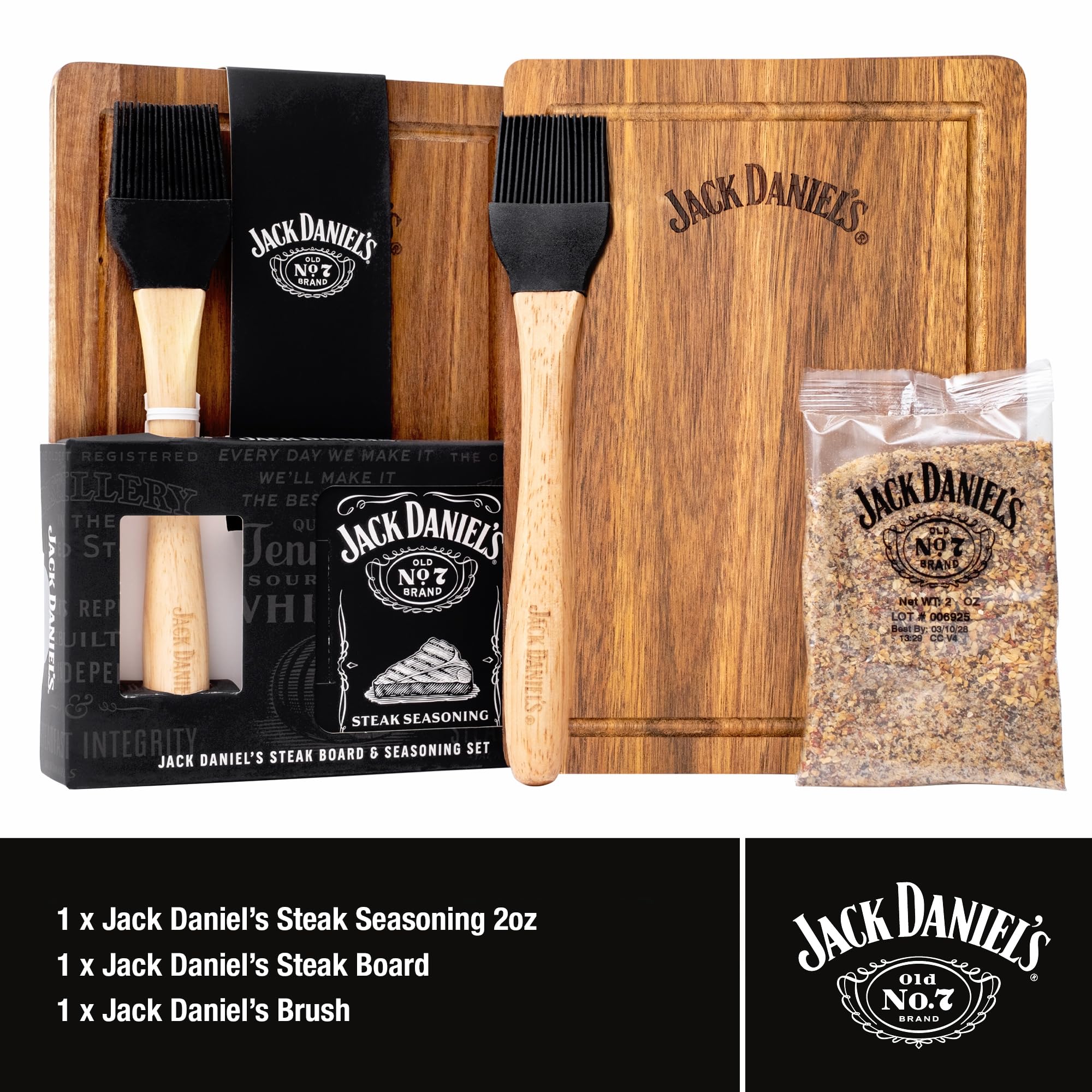 Jack Daniels - Steak Spice Set with Wooden Board & Basting Brush 11