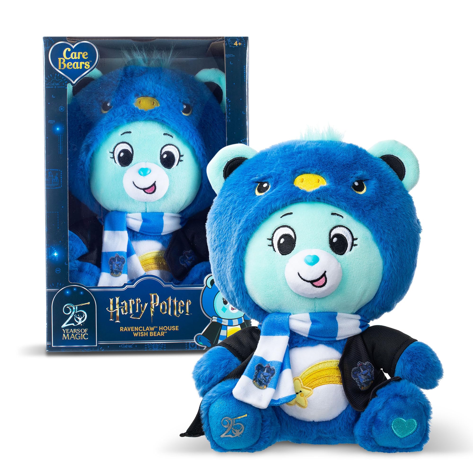 Care Bears Wish Bear Ravenclaw 30cm Hoodie Plush | Harry Potter 25th Anniversary | Ages 4+