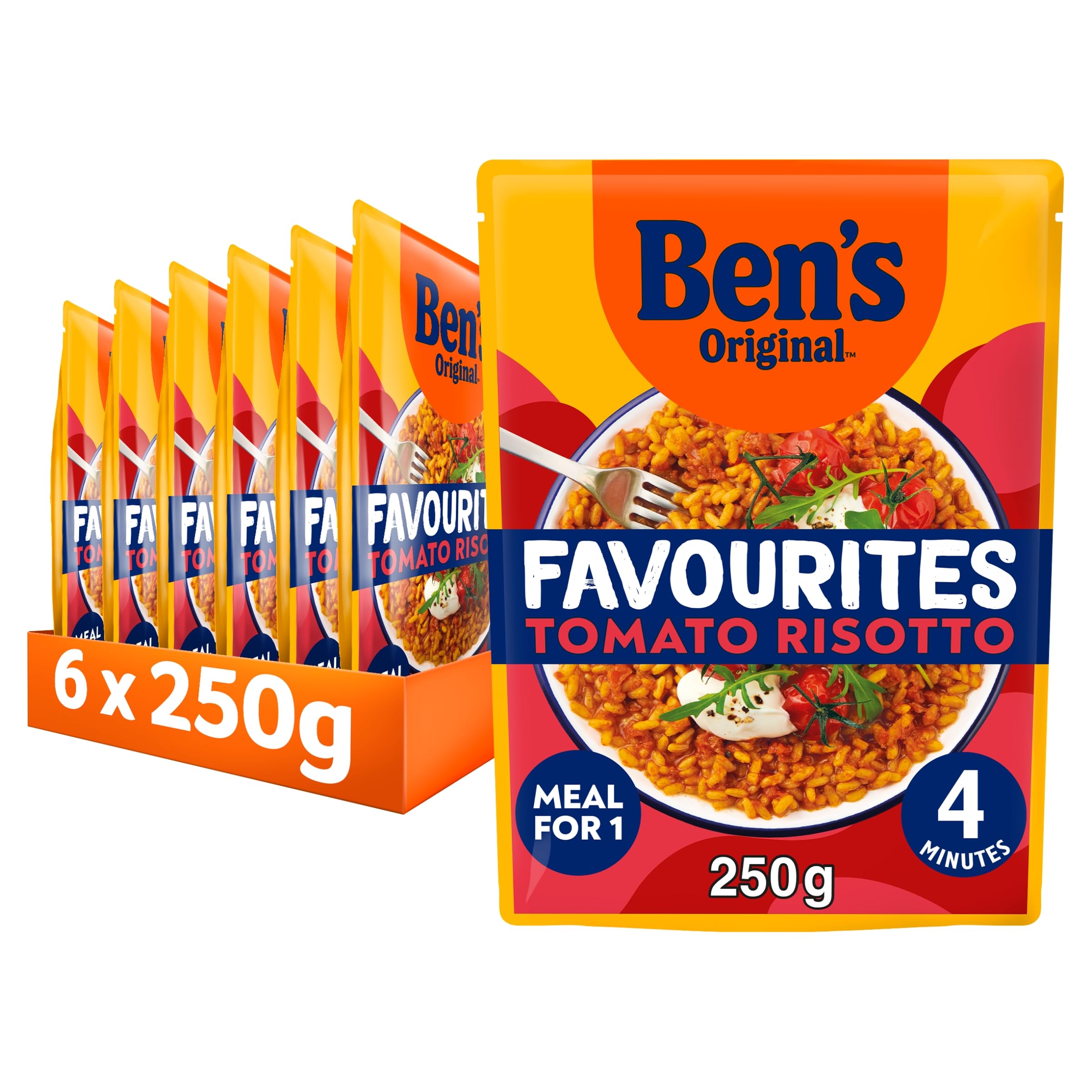 Ben's Original - Favourites Risotto Tomato and Italian Herbs Microwave Rice Meal (6x 250g)