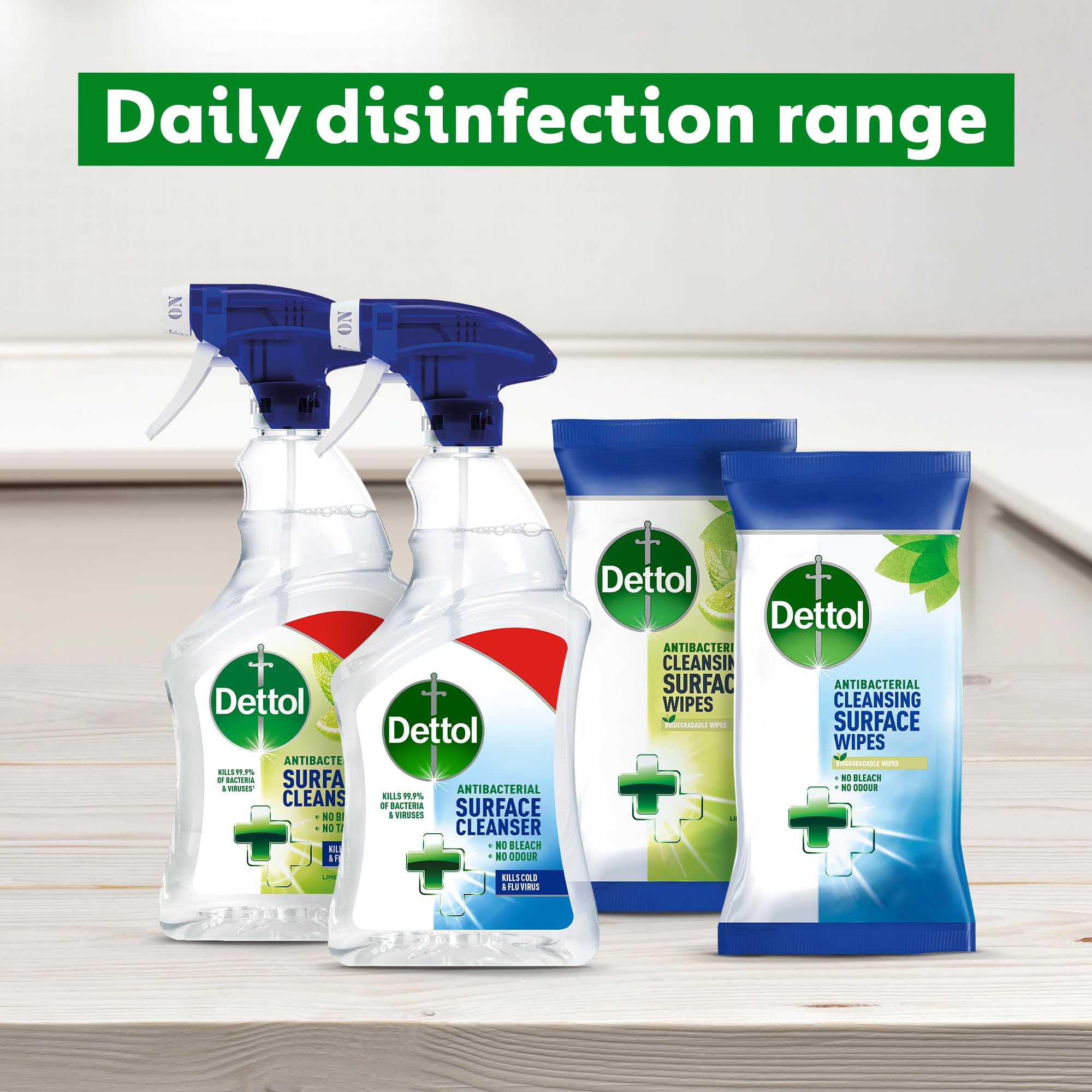Dettol - Antibacterial Biodegradable Surface Cleaning Disinfectant Wipes 110 x 3 14