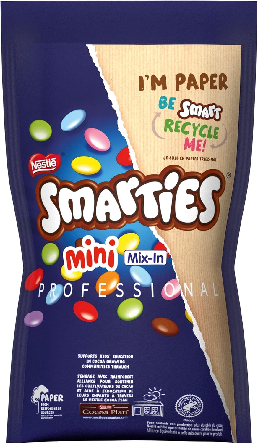 Nestlé SMARTIES Mini Mix-In 500g - Chocolate Baking Mix-In with Colourful Sugar Shells