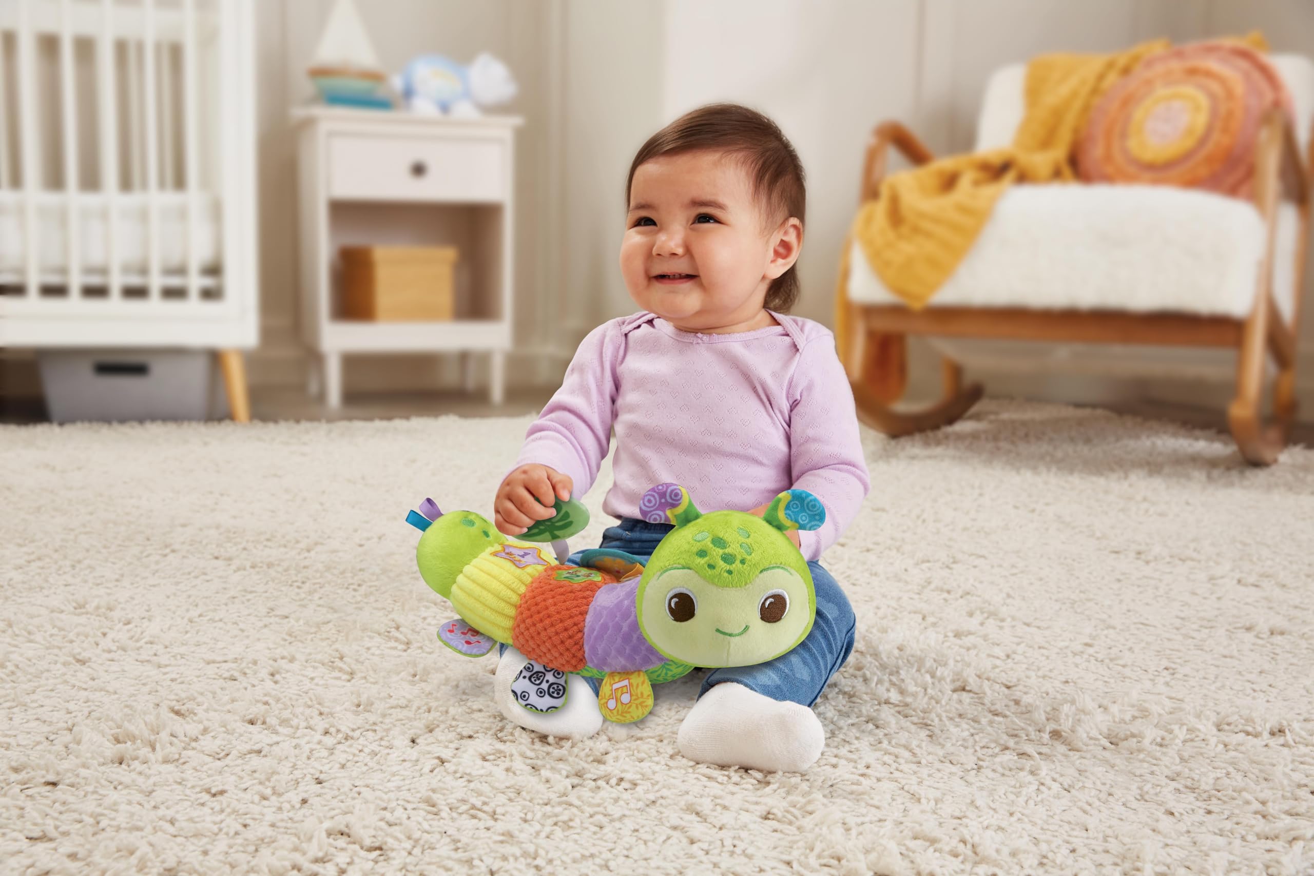 VTech Snugglepillar Sensory Caterpillar Toy - 7 Textures & Educational Lights for 3M+ 5