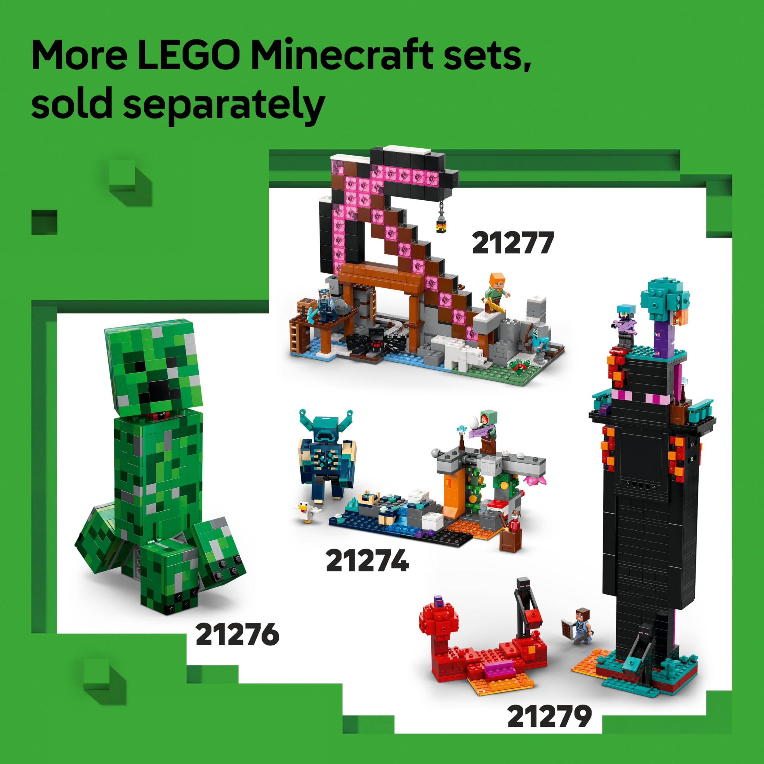 LEGO Minecraft Advent Calendar 2025 - 24-Day Buildable Toy with Minifigures & Winter Village Set 7