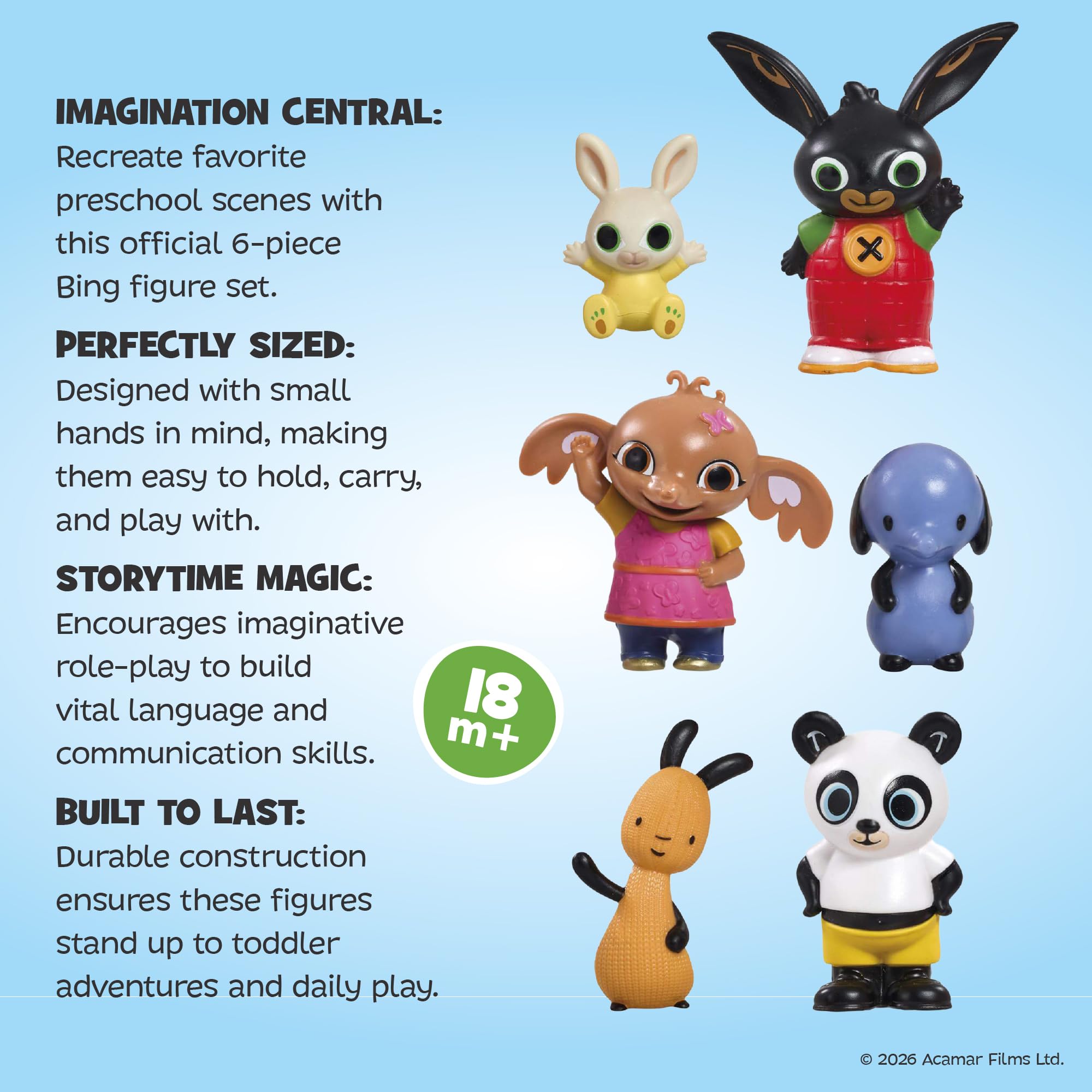 Rainbow Designs Bing & Charlie Twin Pack Figures - Miniature Figures for Ages 18 Months+