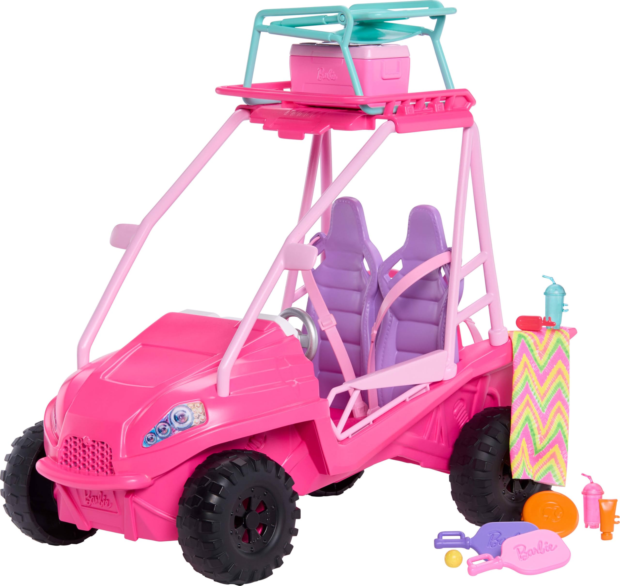 Barbie Mysteries: Beach Detectives Playset - Beach Buggy Vehicle with 10+ Accessories 7