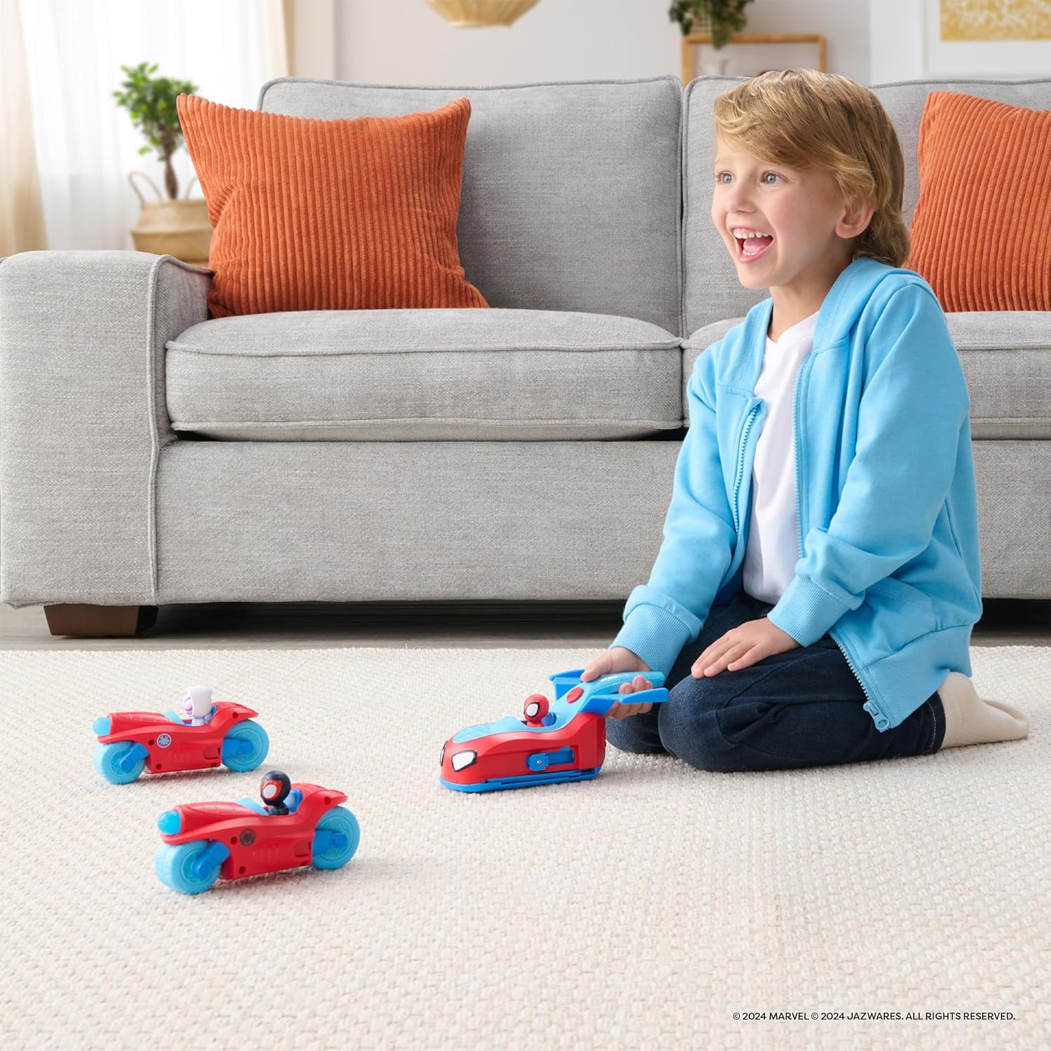 Spidey & His Amazing Friends Team Split Racer - 8.5-Inch Transforming Vehicle with Sound Effects & Web Darts 7