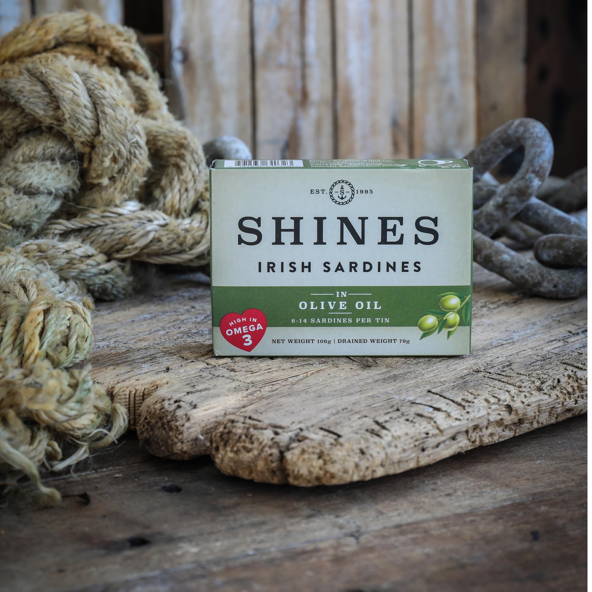 Shines - Tinned Irish Sardines in Olive Oil 12 x 106g 5