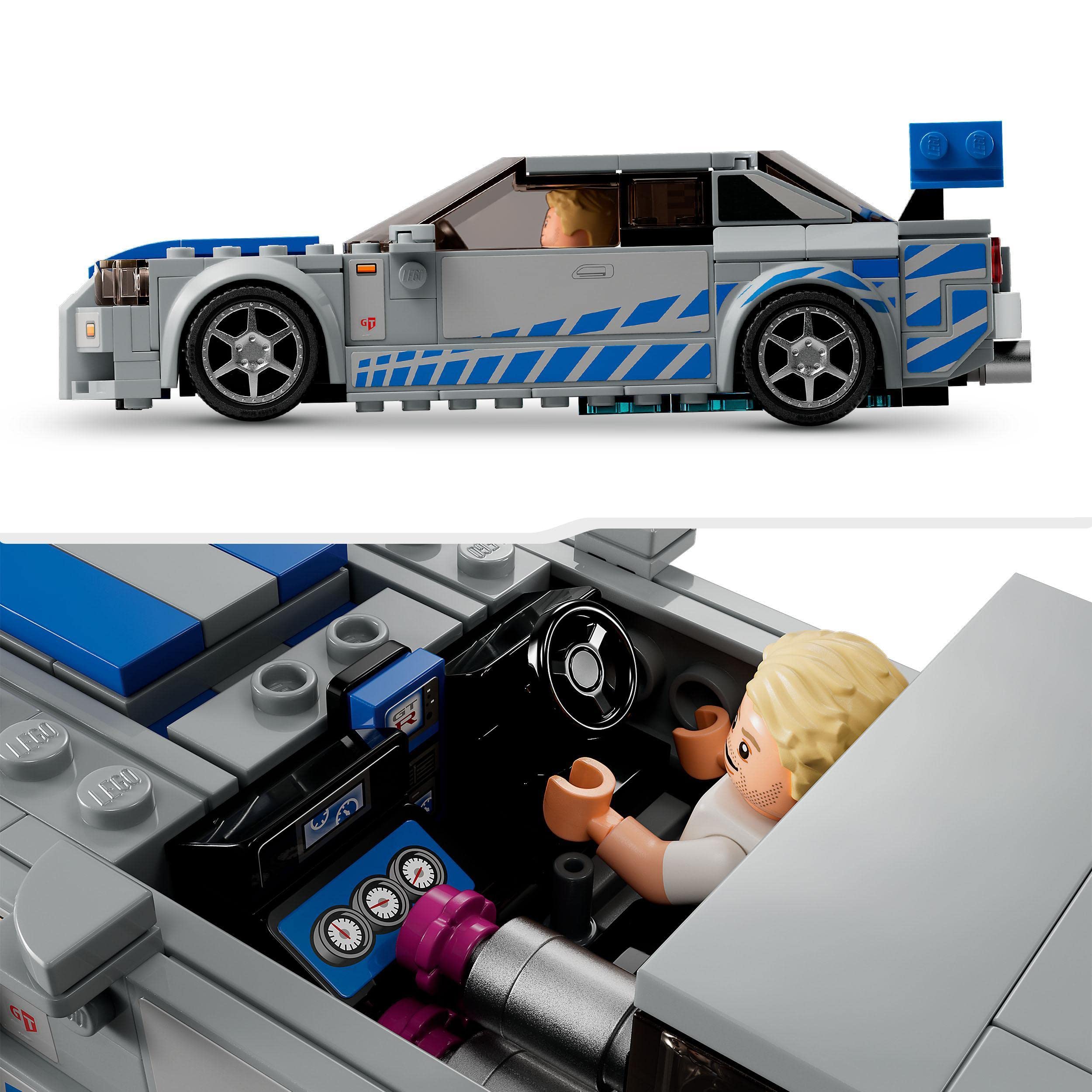 LEGO Speed Champions Nissan Skyline GT-R (R34) Race Car - 319-Piece Building Set for Ages 9+ 17