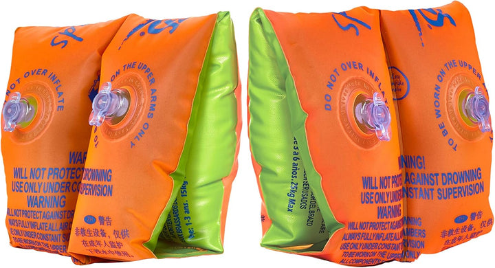 Zoggs Swimming Armbands - Float Bands for Kids Ages 0-12 with Adjustable Buoyancy