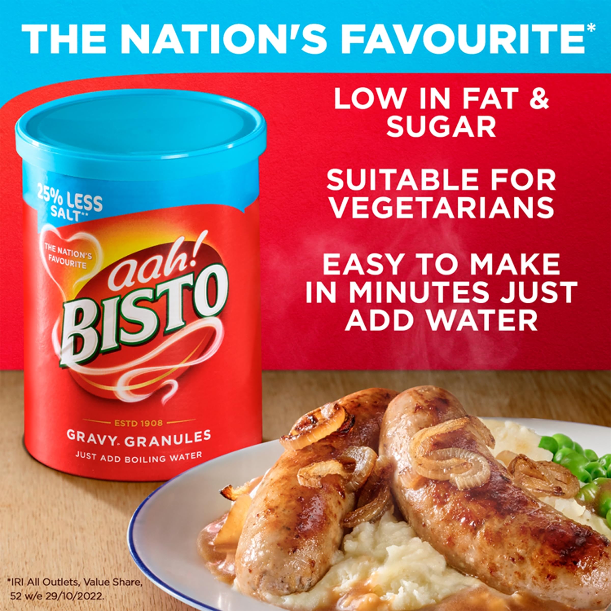 Bisto - Gravy Granules Reduced Salt, 450g 7