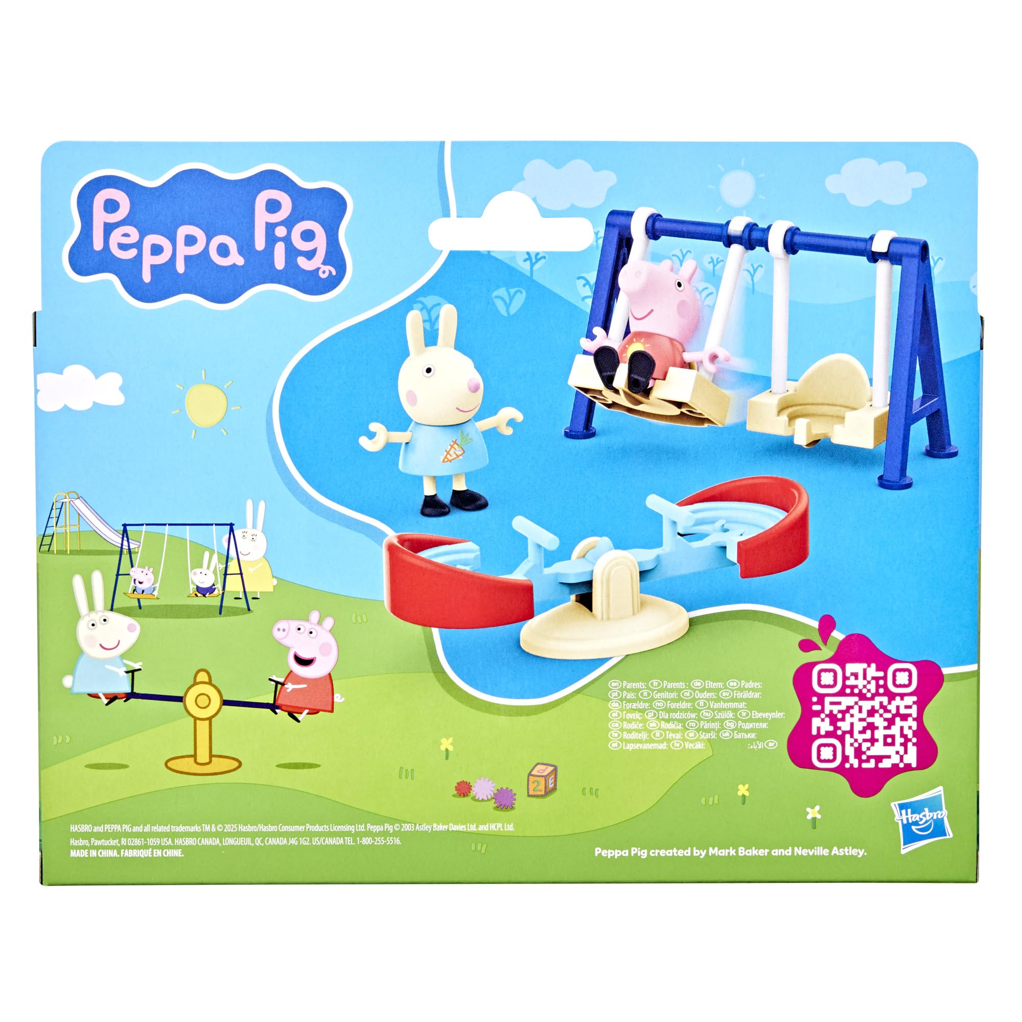 Peppa Pig Peppa's Outside Fun Playset - Playground-Themed Toy with Swing & Seesaw for Ages 3+ 9