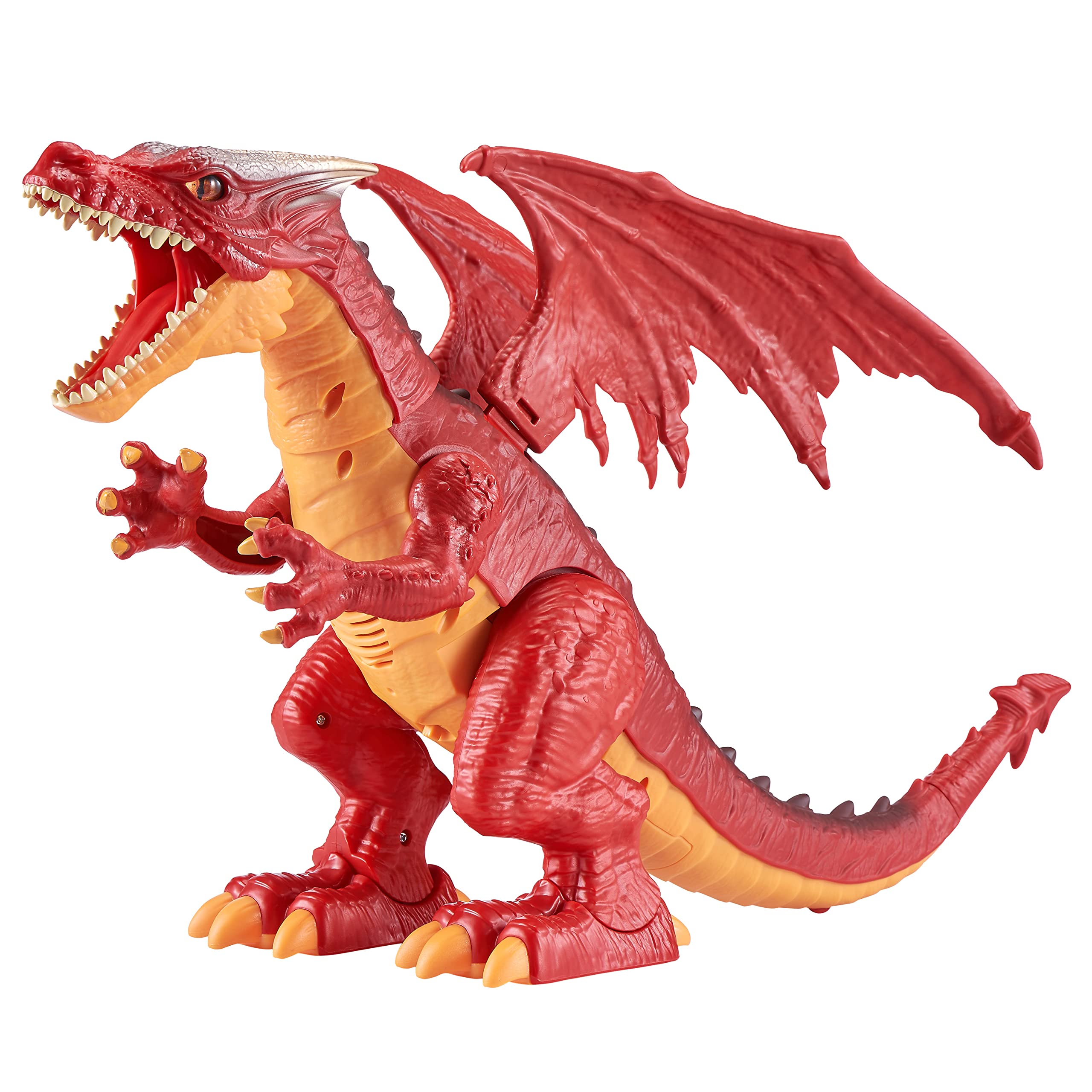 ZURU Robo Alive Fire Breathing Roaring Dragon - Electronic Interactive Play Figure, Red