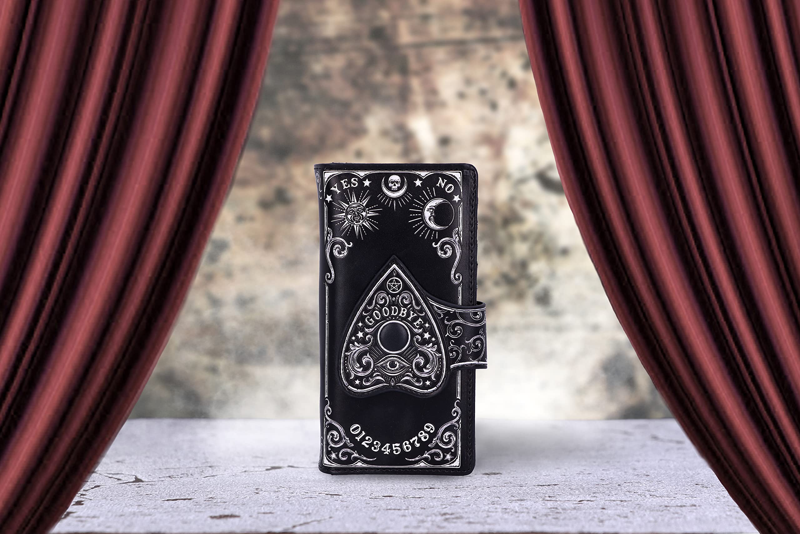 Nemesis Now Spirit Board Planchette Embossed Purse, Black 9