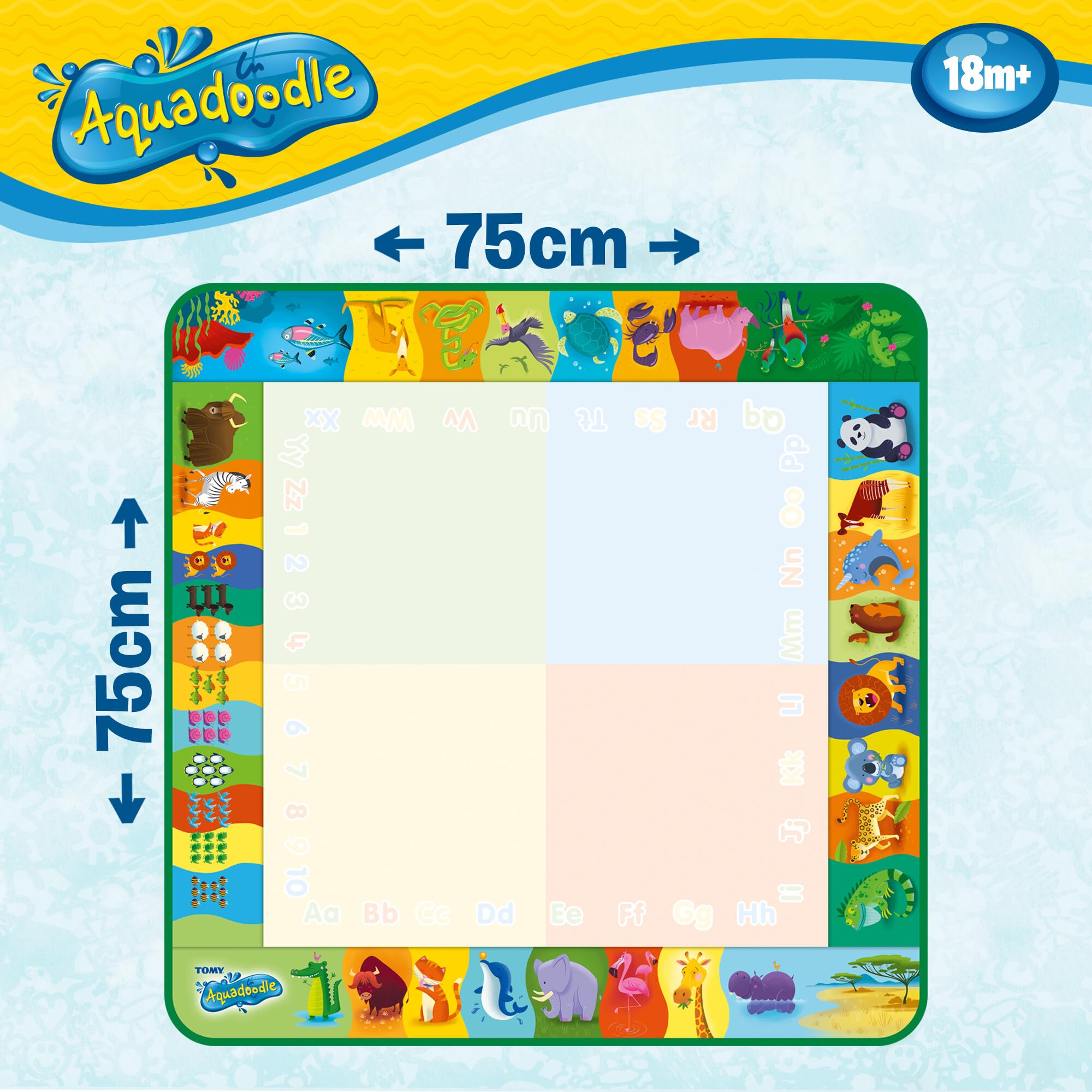 Aquadoodle Classic Large Water Doodle Mat, Official TOMY No Mess Colouring & Drawing Game, Suitable for Toddlers and Children From 18 Months+ 9