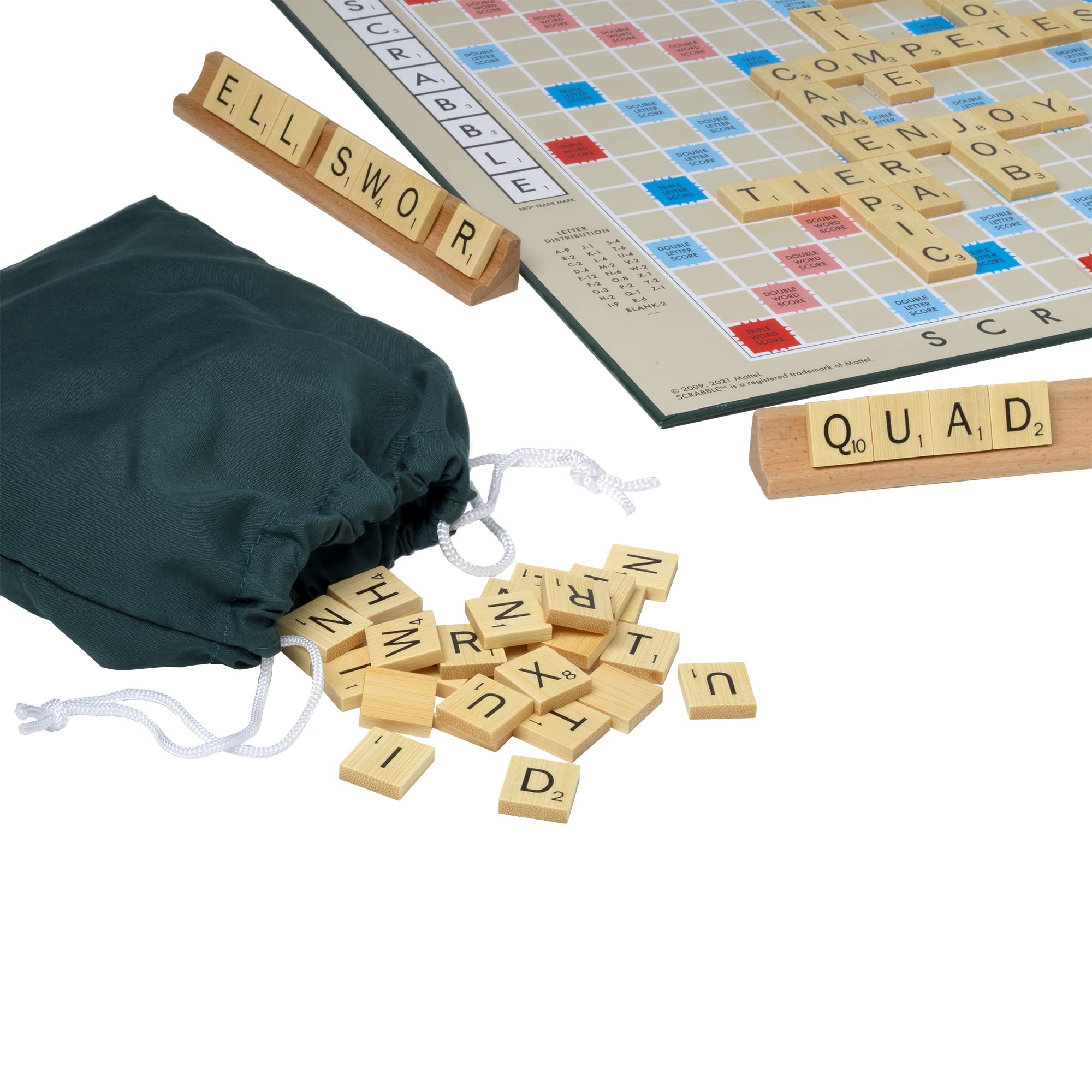 Ideal Scrabble Classic Board Game with Wooden Tiles, 2-4 Players 4