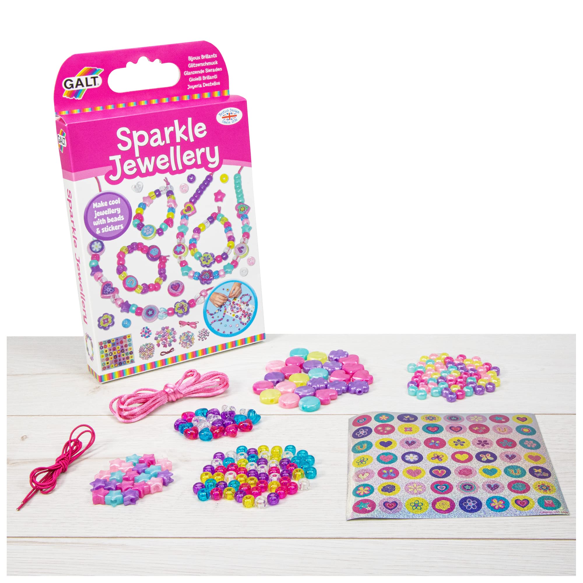 Galt Sparkle Jewellery Craft Kit - Arts & Crafts Set for Kids Ages 5+ 11