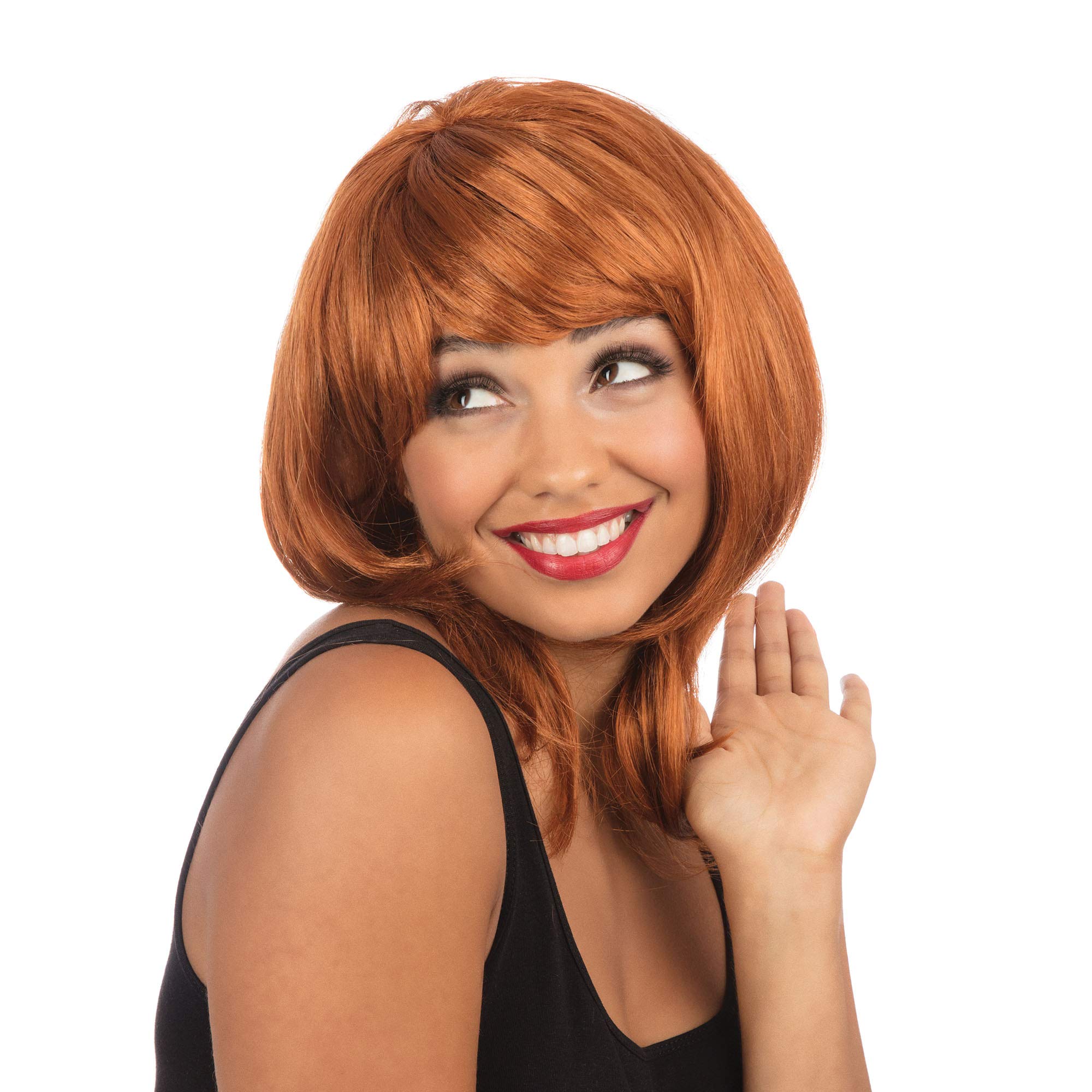 Bristol Novelty Layered Female Ginger Wig - Synthetic Fibre | Adjustable Fit | One Size