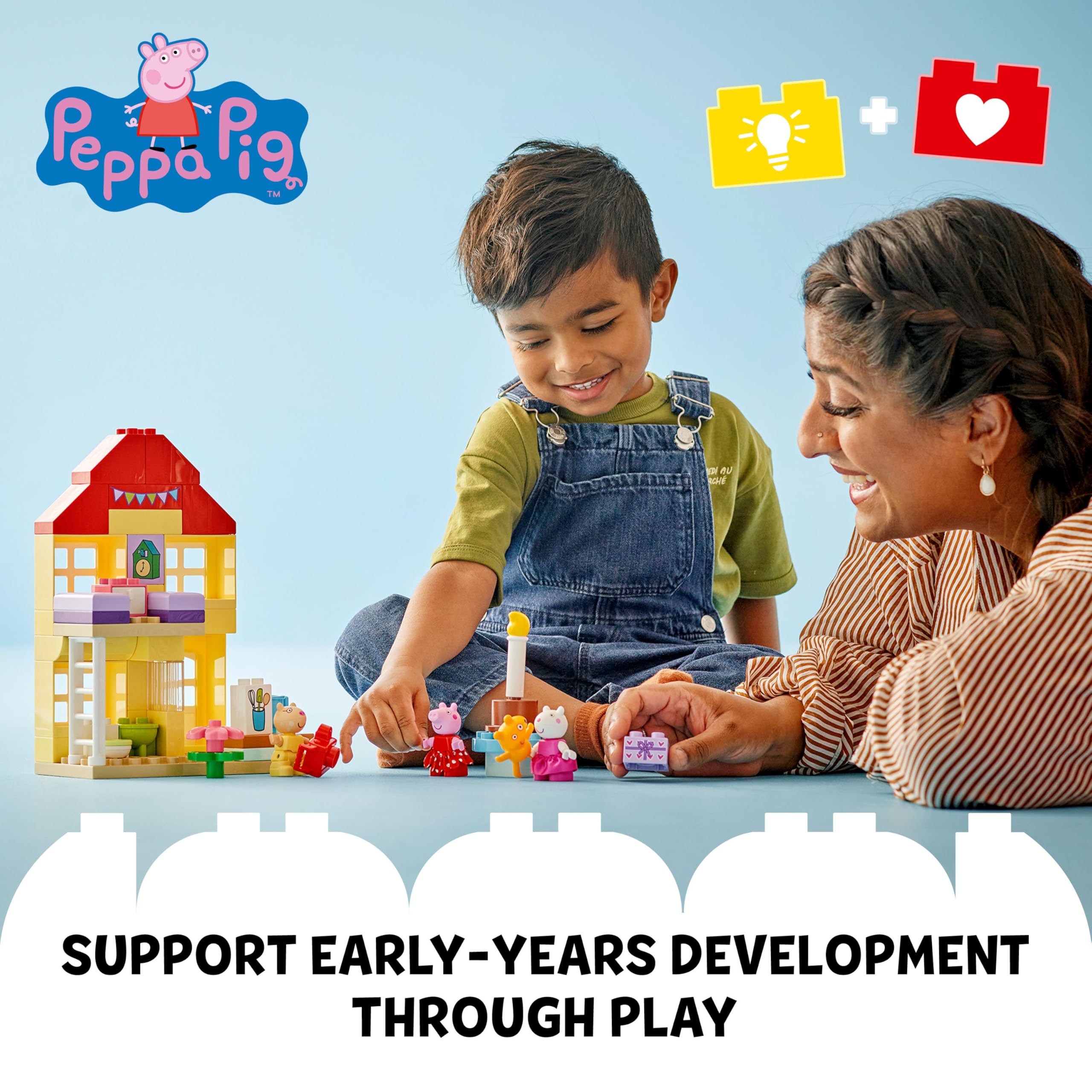 LEGO DUPLO Peppa Pig Birthday House Playset - Building Toy for 2+ Year Olds 9