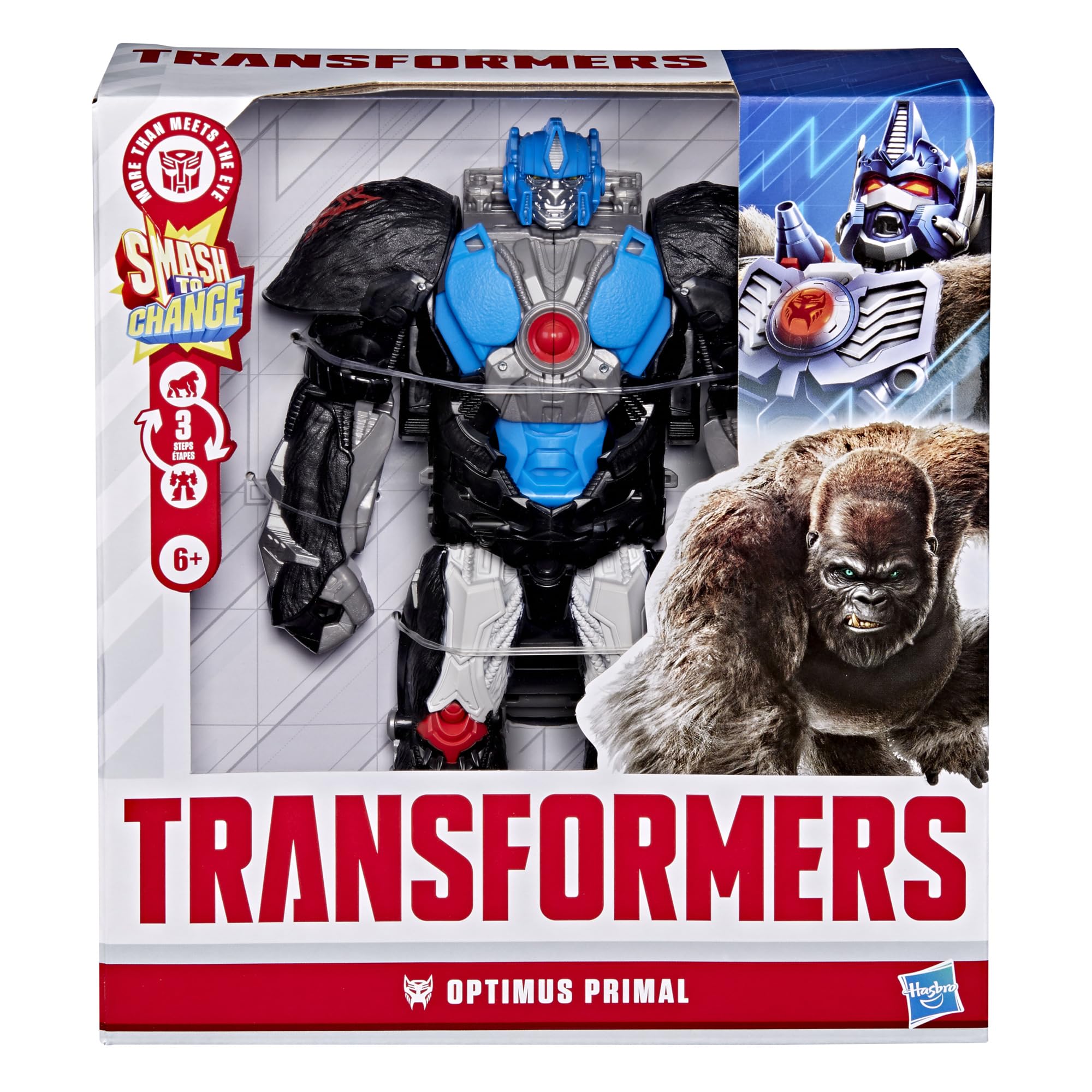 Transformers Smash Changers Optimus Primal Action Figure - 9 Inch, Ages 6+ 3