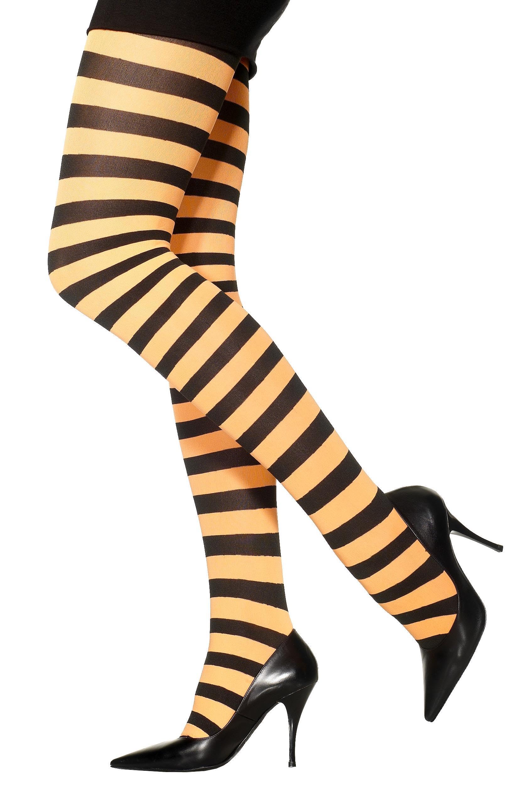 Smiffys Orange & Black Tights - Kids Age 6-12 3