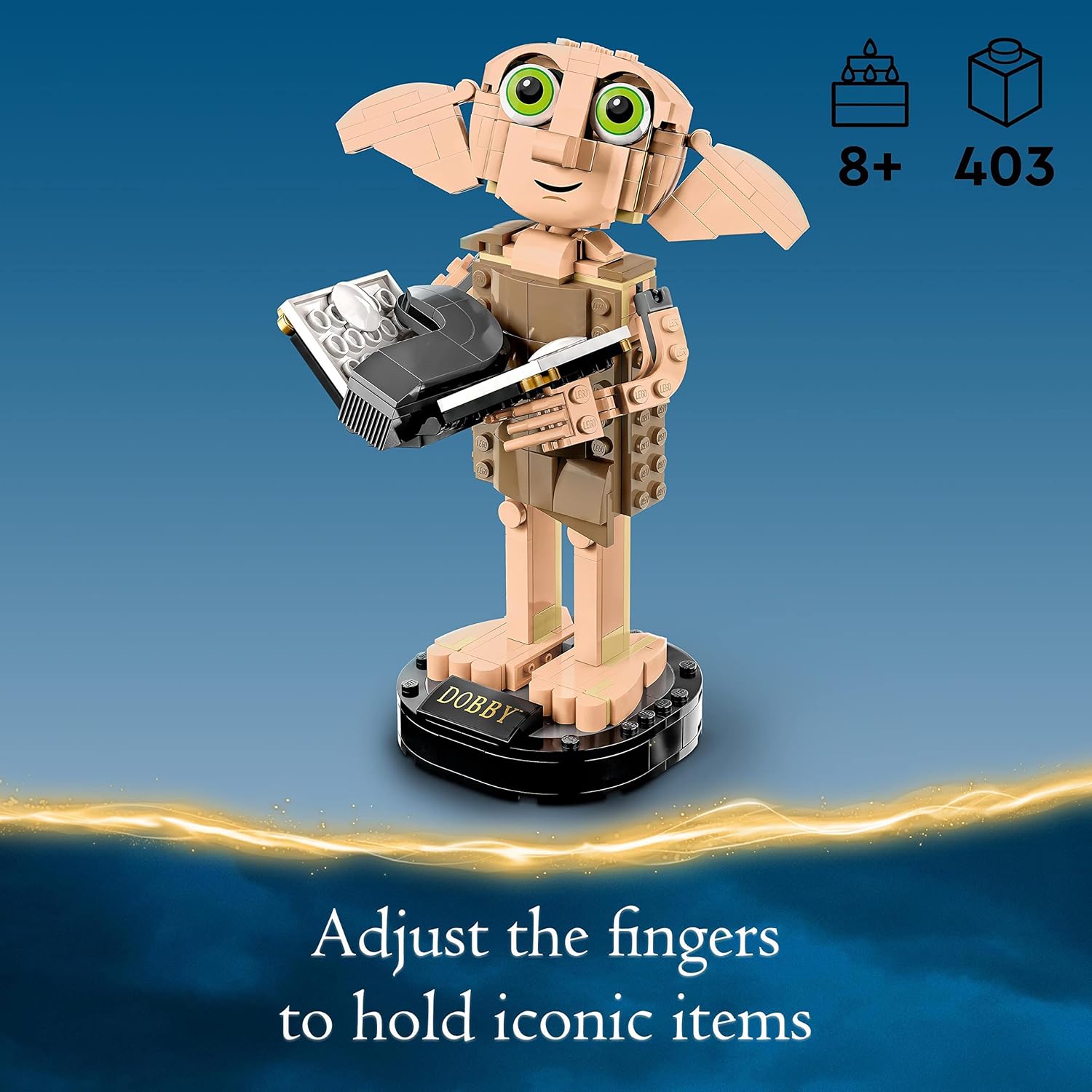 LEGO 76421 Harry Potter Dobby der Hauself Bauset – Bewegliche Figur mit Zubehör, 403 Teile 3