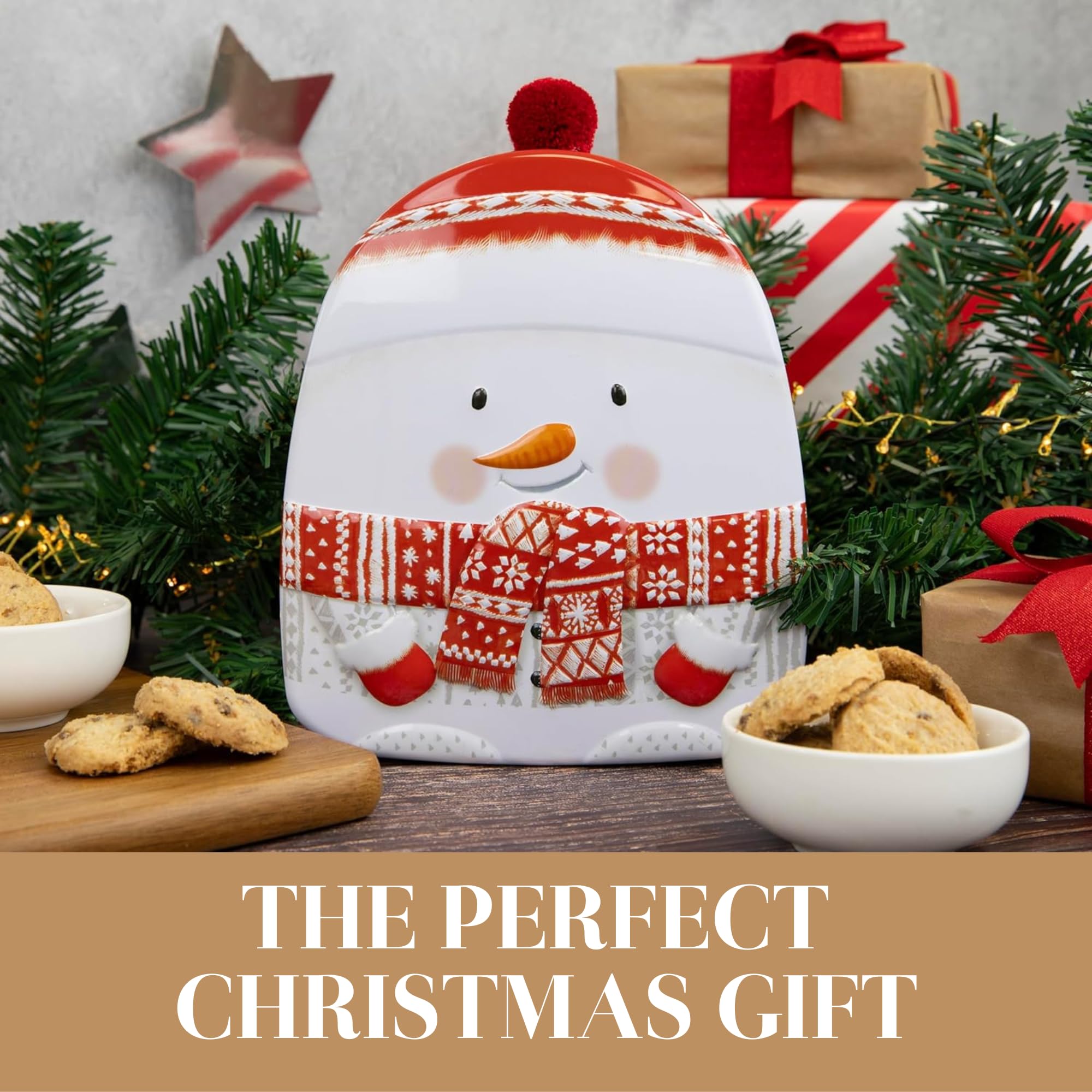The Silver Crane Co. - Snowman Gift Set Christmas Biscuits Tin 7