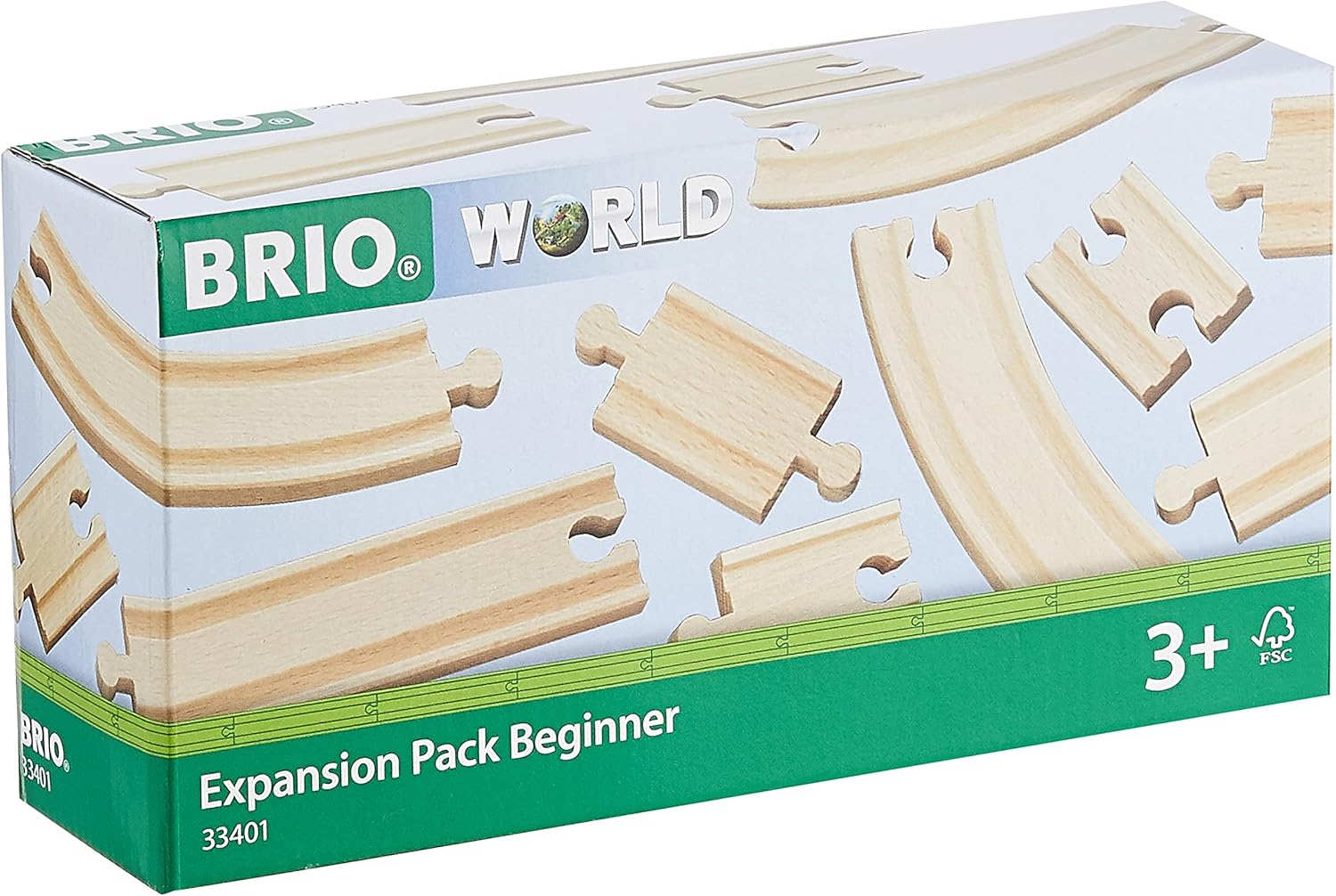 BRIO World Expansion Pack - Beginner Wooden Train Track Set for Kids 3+