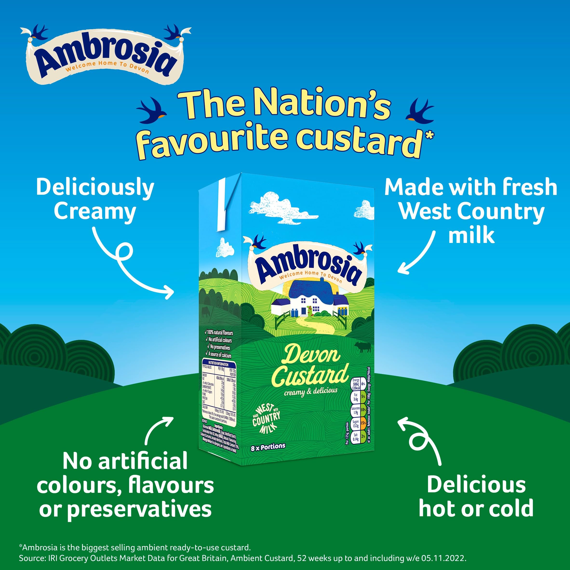 Ambrosia - Devon Custard Traditional 1 kg (1er-Packung) 7