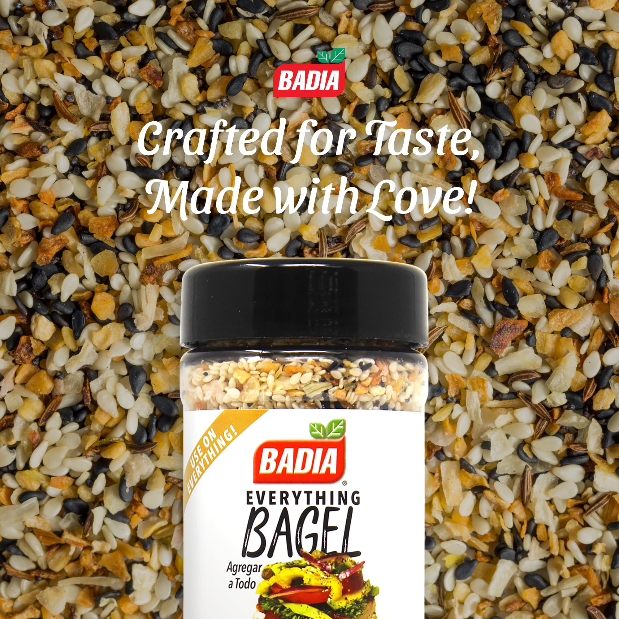 Badia Everything Bagel Seasoning - Savory Blend for Bagels, Toast, and Vegetables | 5.5 oz (156g) 6