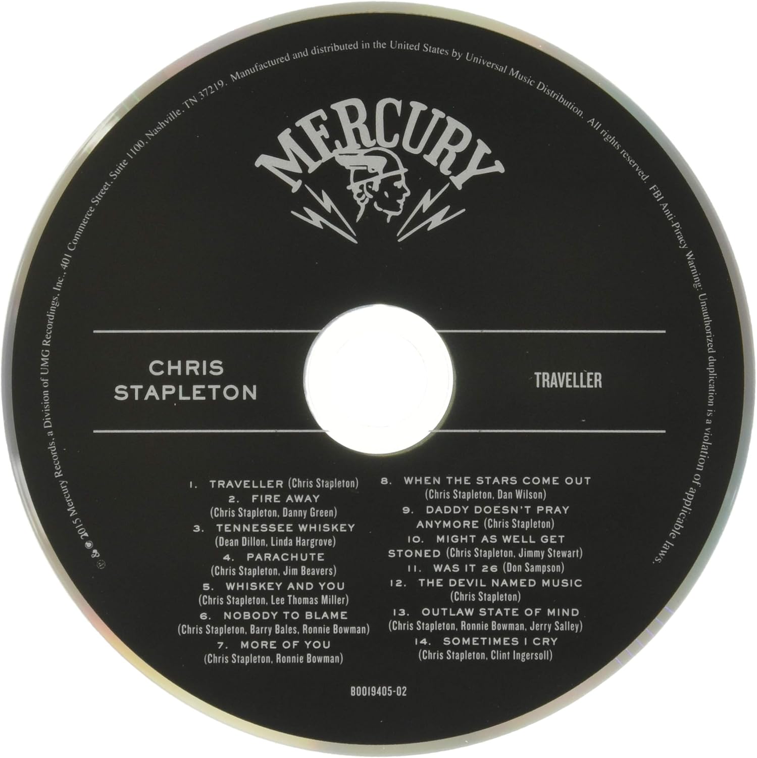 Traveller - Chris Stapleton Music Album (CD) 3