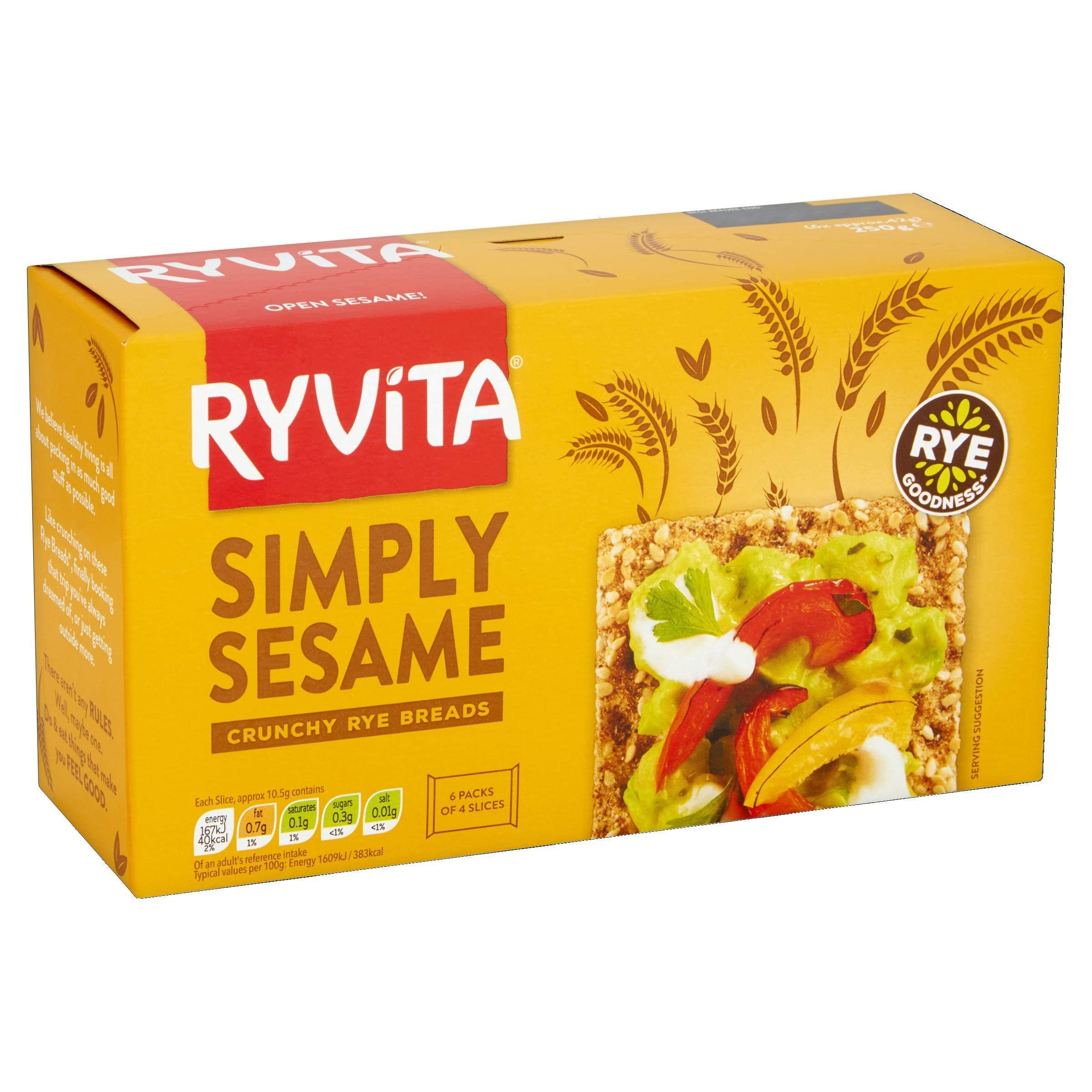 Ryvita Sesame Crunchy Rye Crispbread, 250g
