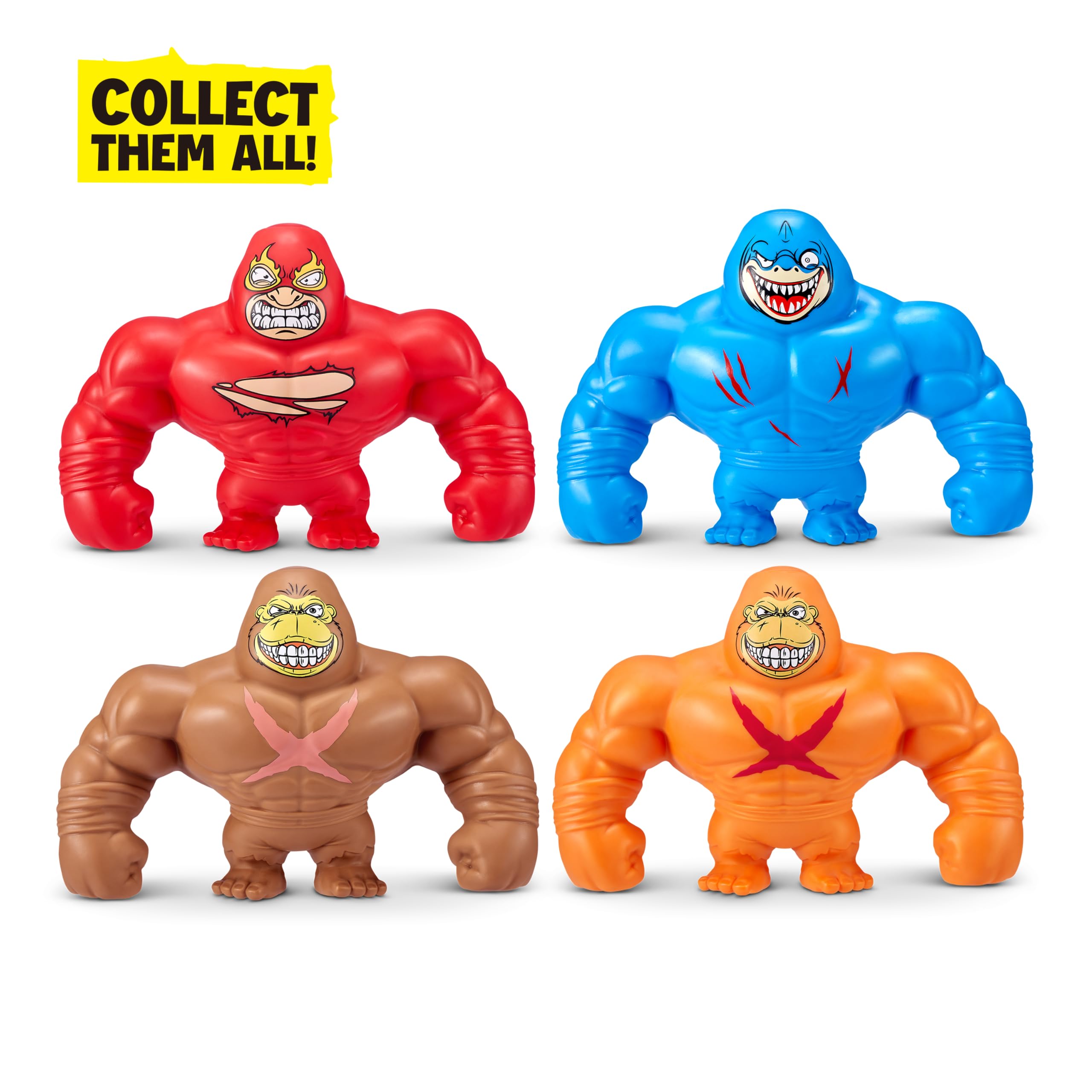 Smashers SLAM Heroes Gorilla (Brown) - Stretchable Action Figure for Kids 3+ 7