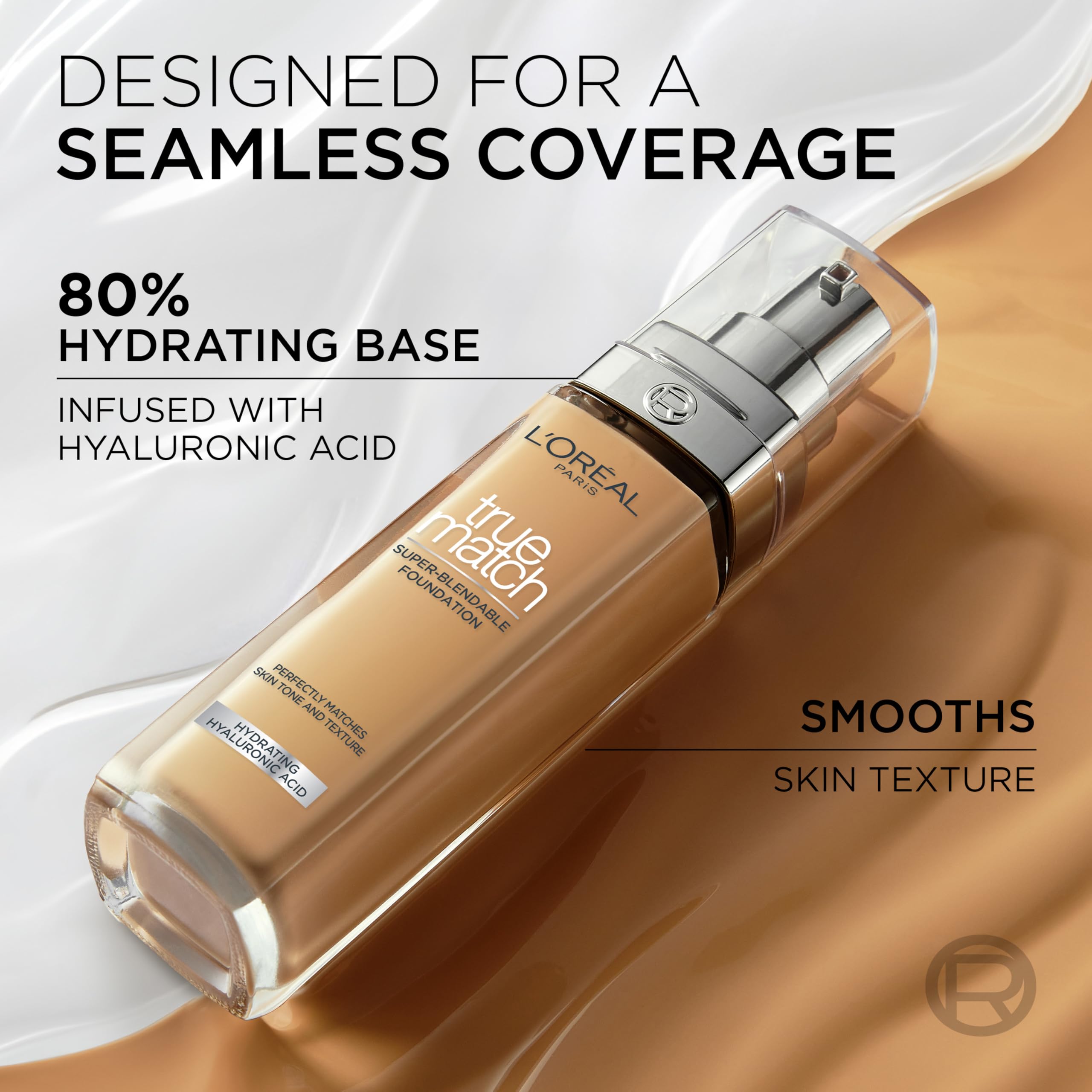L'Oréal Paris True Match Liquid Foundation - Skincare Infused with Hyaluronic Acid, SPF 16, 5C Rose Sand, 30 ml 9