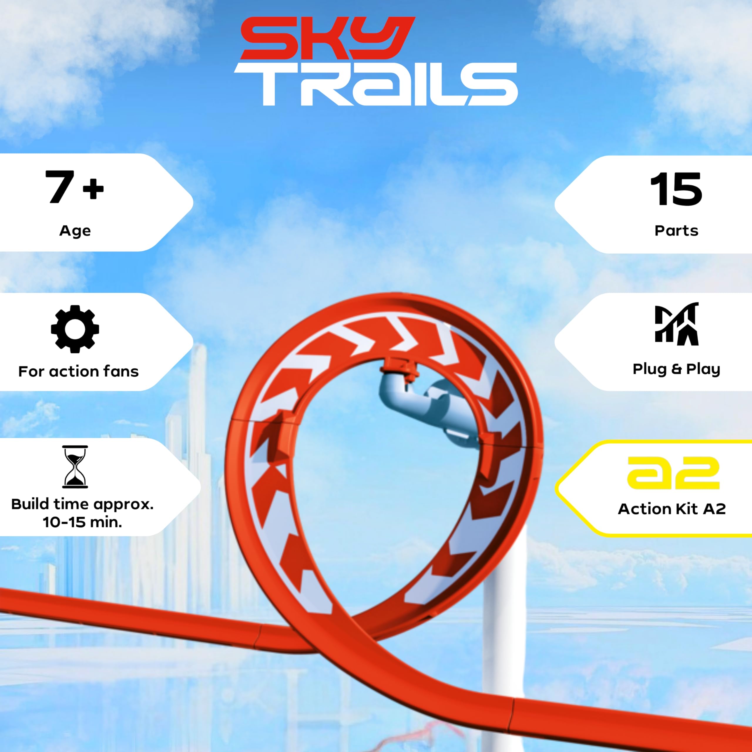Sky Trails Looping Construction Toy - Build Spectacular Racing Tracks with Action-Packed Stunts 8