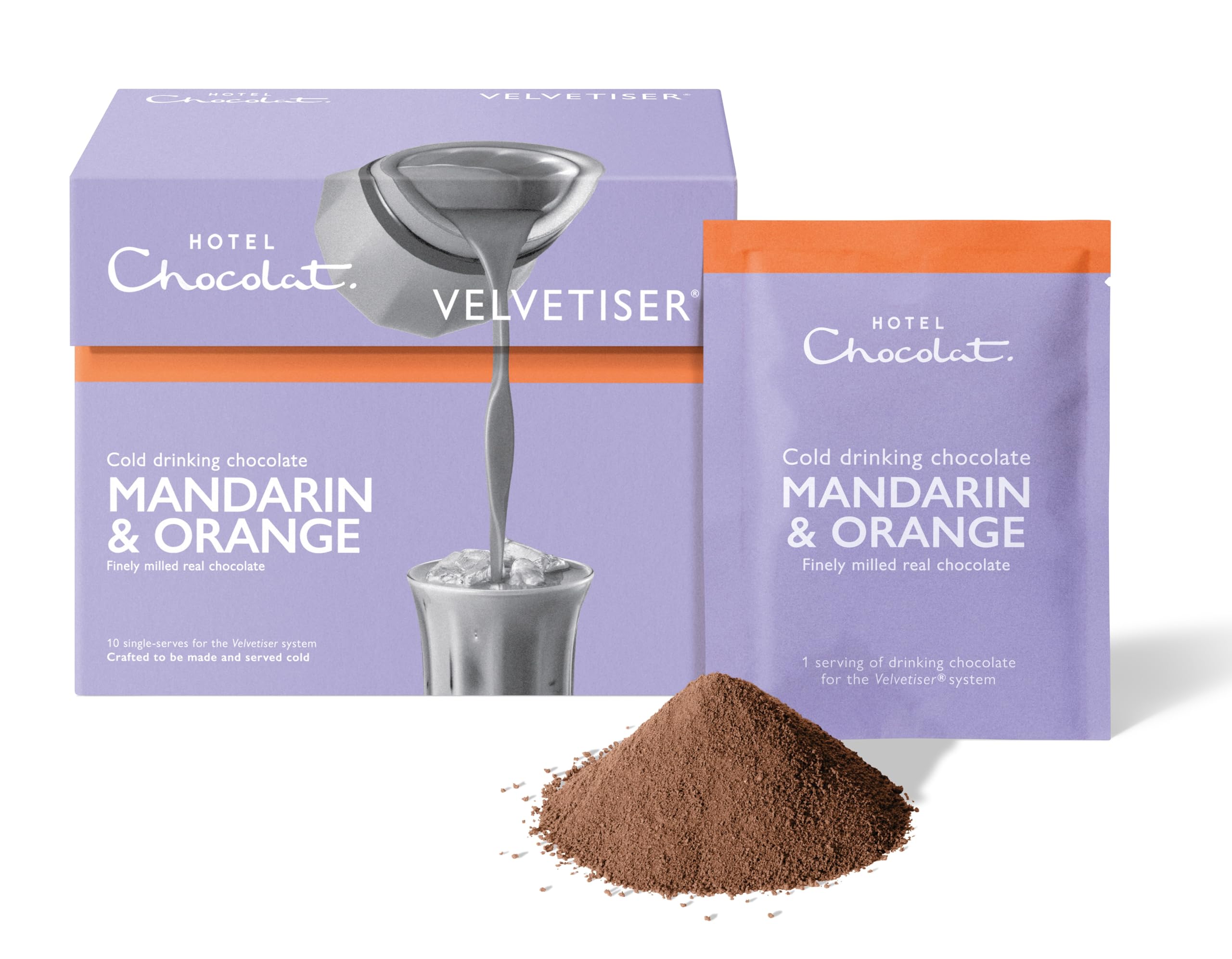 Hotel Chocolat - Mandarin & Orange Cold Drinking Chocolate - 10 Sachets