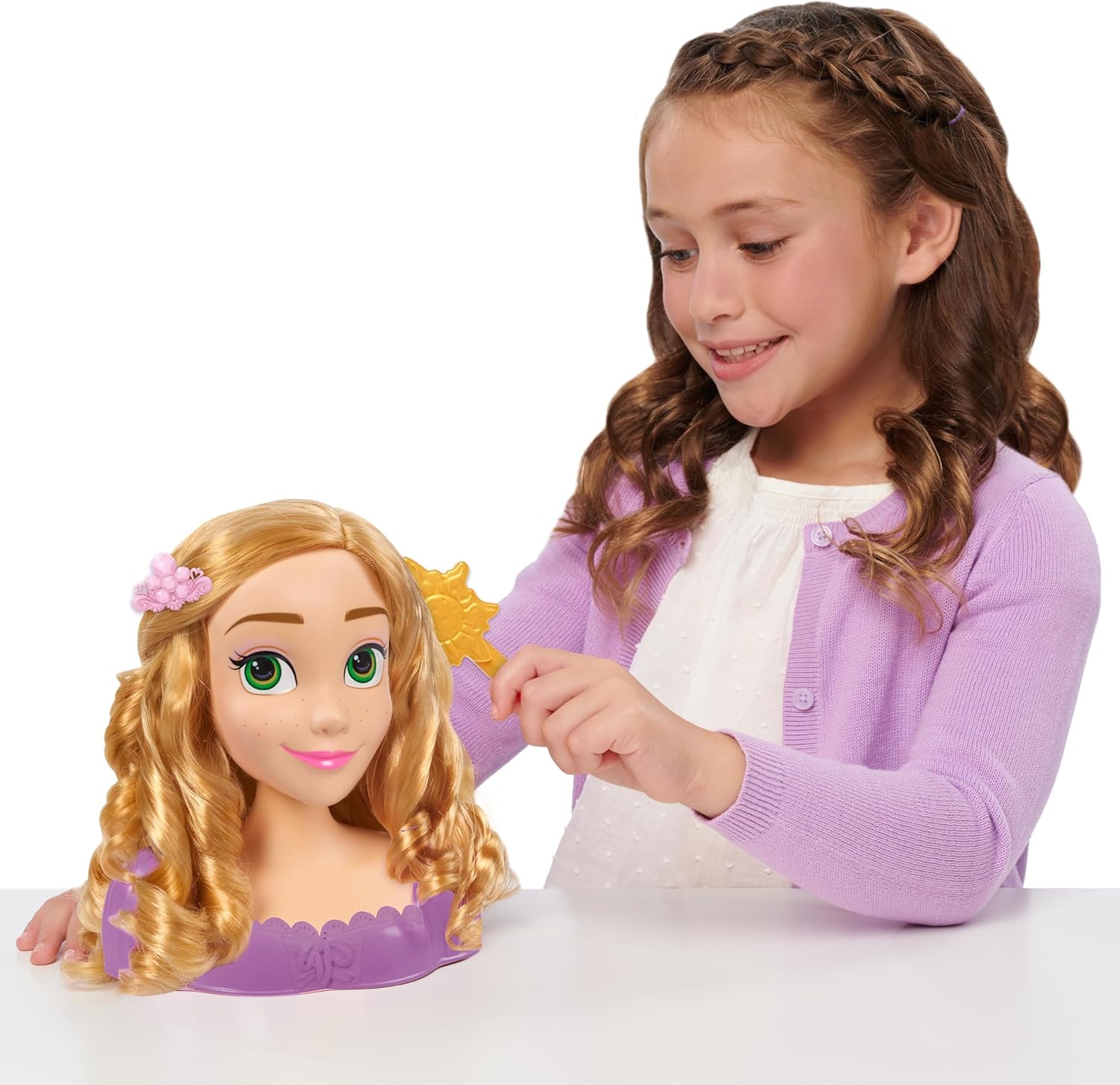 Disney Princess Rapunzel 20 cm Hairdressing Head with 7-Piece Accessory Set 5