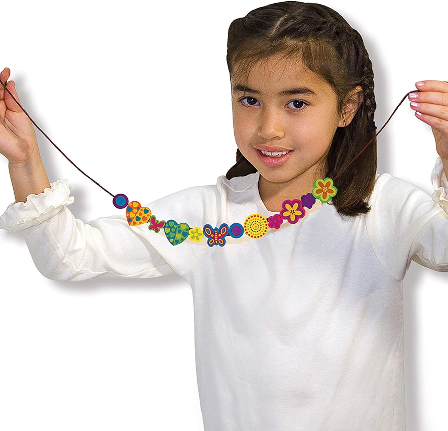 Melissa & Doug Wooden Bead Bouquet - Jewelry Making Craft Kit for Kids 4-8 9