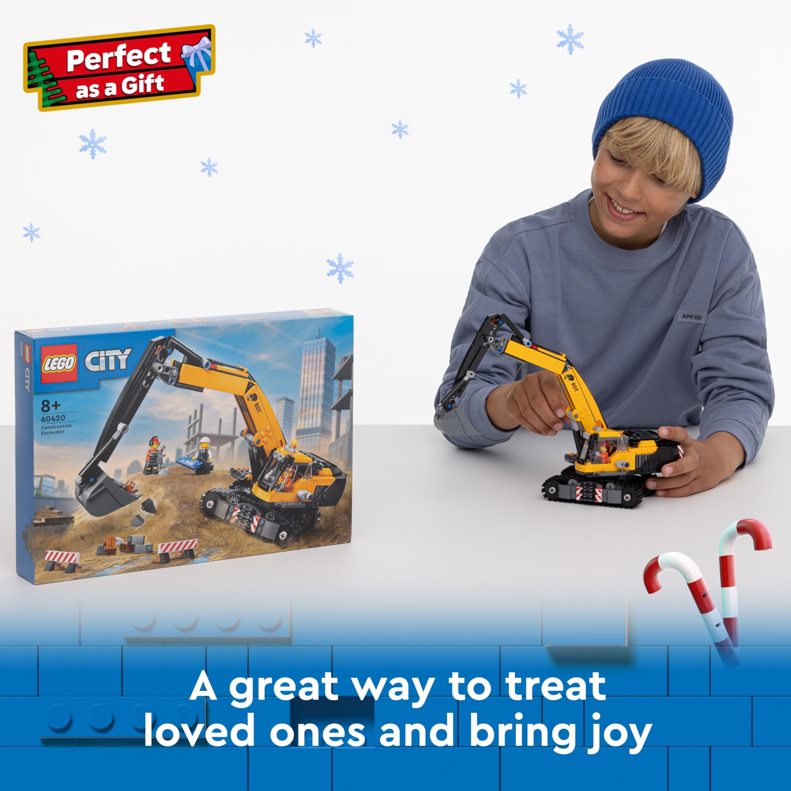 LEGO City Yellow Construction Excavator Toy - 633-Piece Building Set for Ages 8+ 10