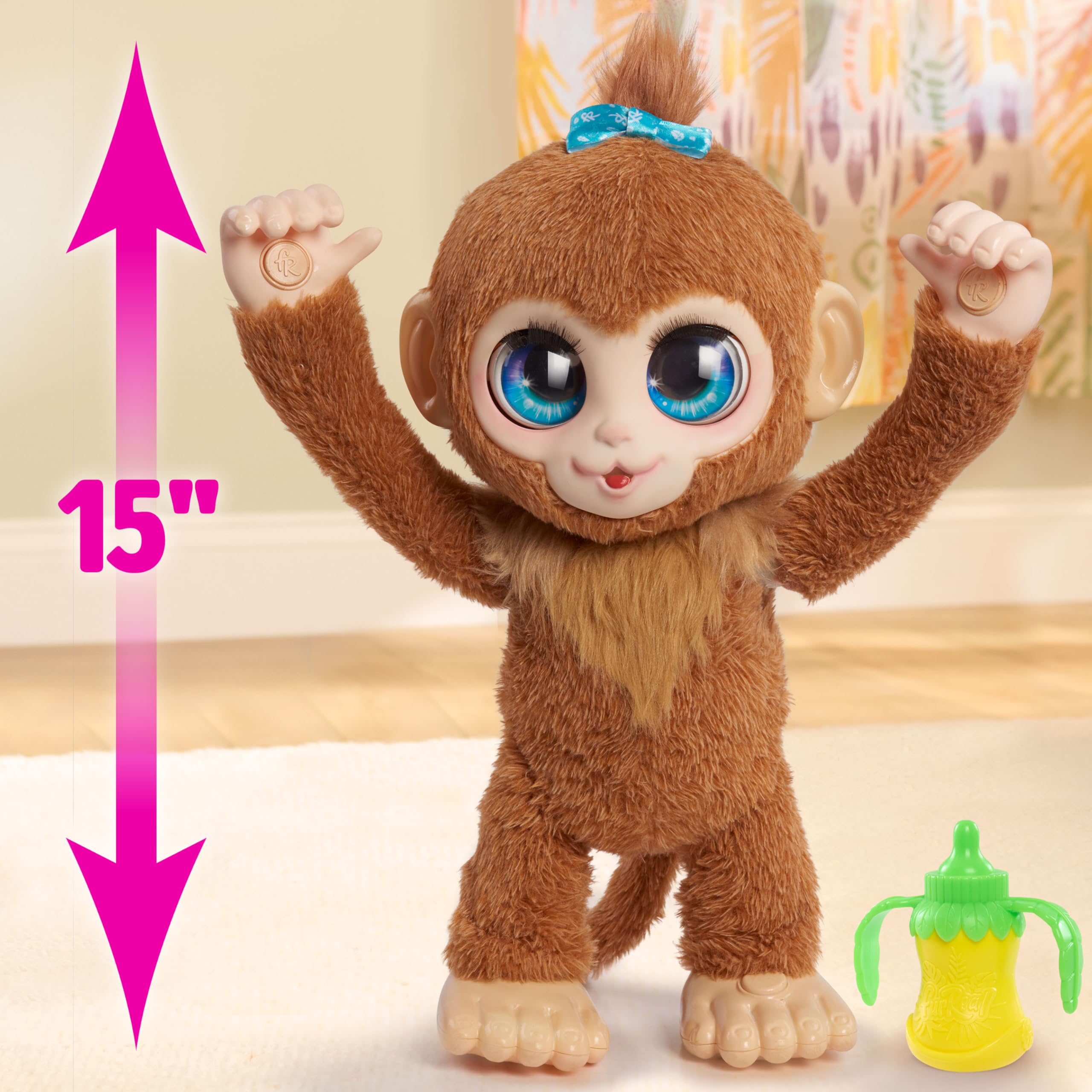 Just Play FurReal Peanut the Playful Monkey - Interactive Plush Toy for Ages 4+ 5