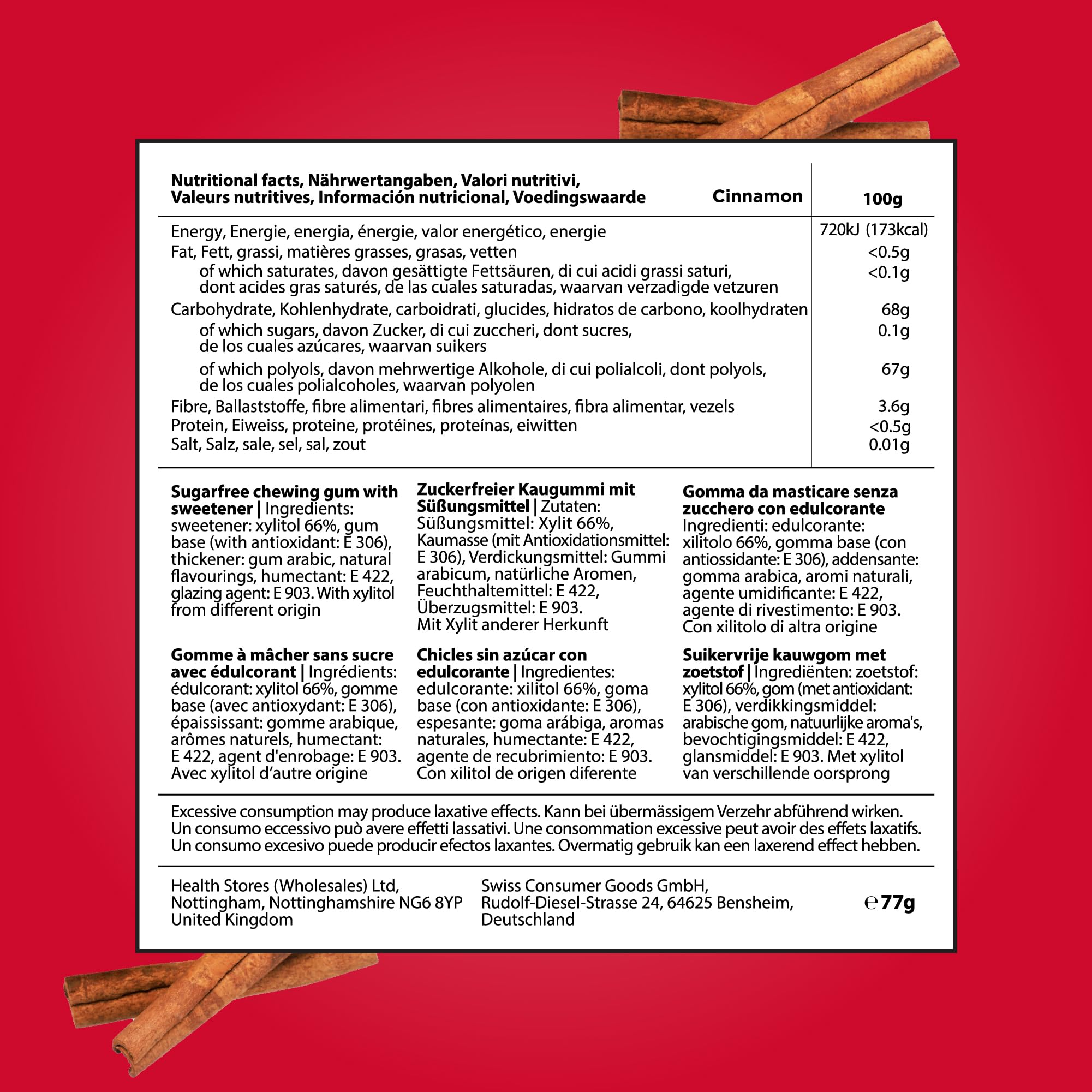 PUR Gum Sugar Free Chewing Gum - Natural Cinnamon Flavor, Xylitol Sweetened, 6 Pack of 55 Tablets 5