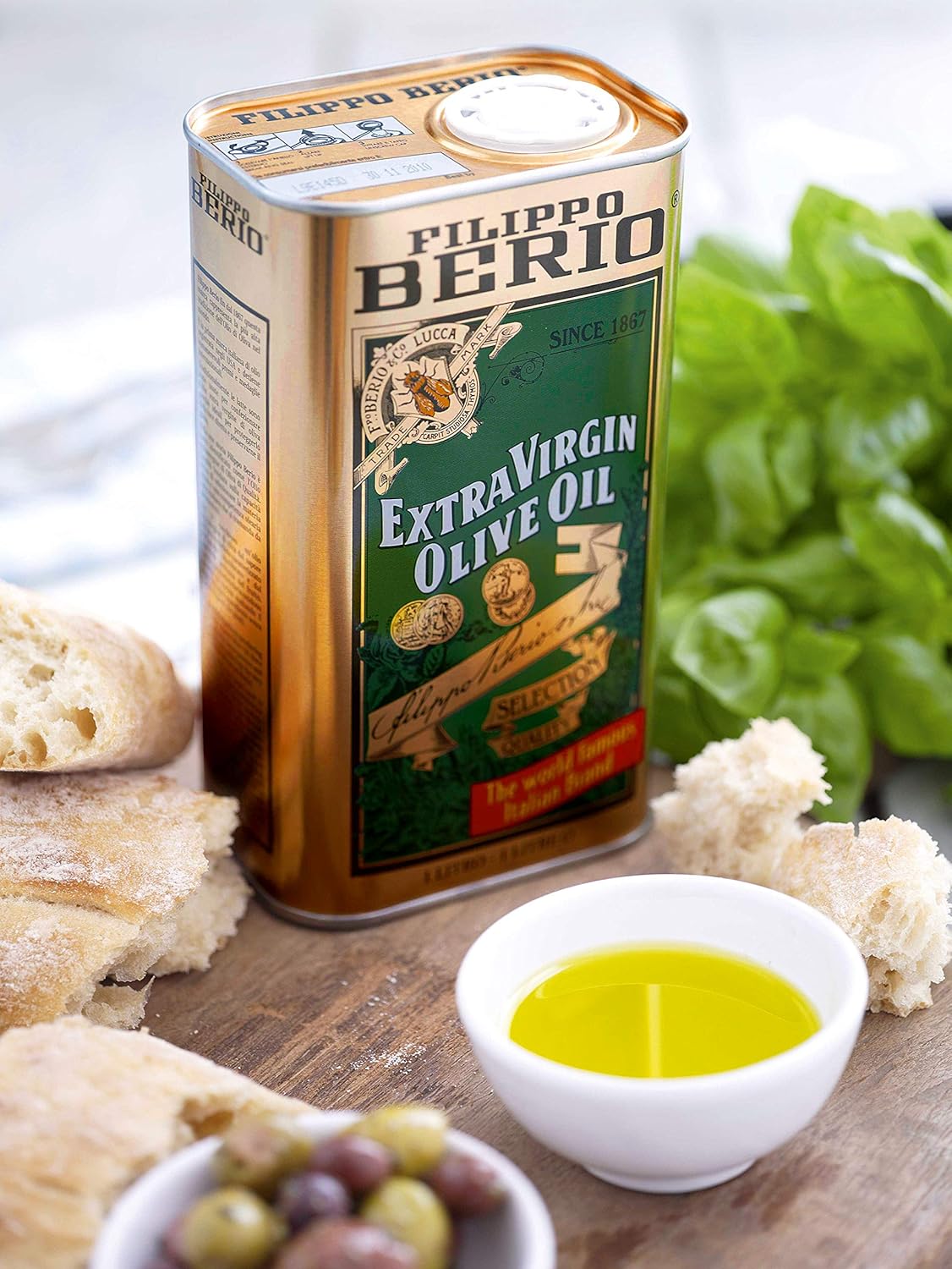 Filippo Berio Extra Virgin Olive Oil Tin, 1L 3