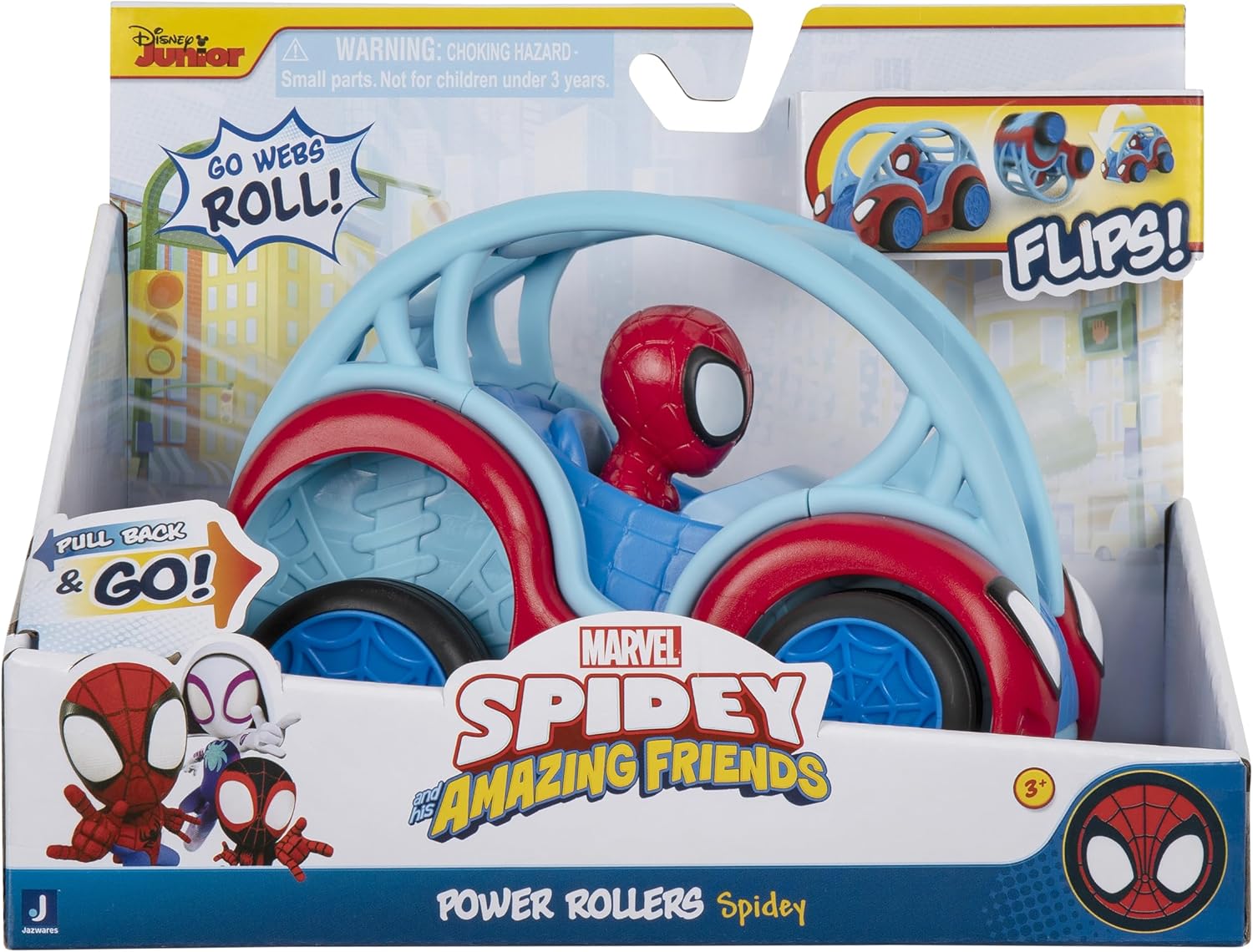 Marvel's Spidey and His Amazing Friends Power Rollers - Pull-Back Action Vehicle 7