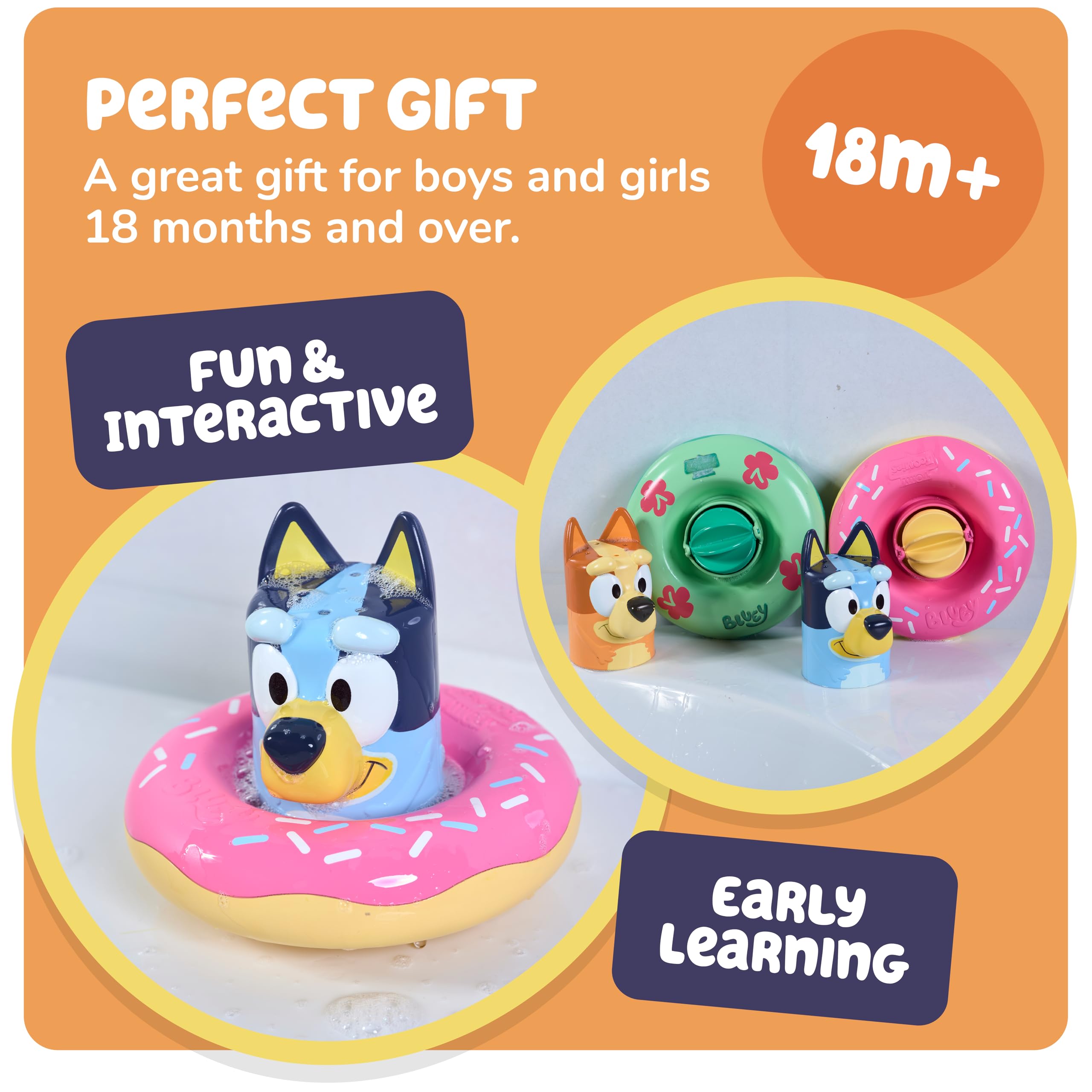 TOMY Toomies Bluey Splash and Float Bath Toy - Pourer Cup with Water Wheel for 18 Months+ 10