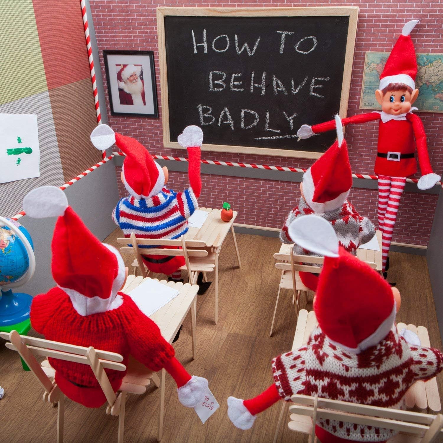 GLOW Elfie (Boy) and Elvie (Girl) Set - Naughty Christmas Elf Figures with Soft Body & Vinyl Face 9