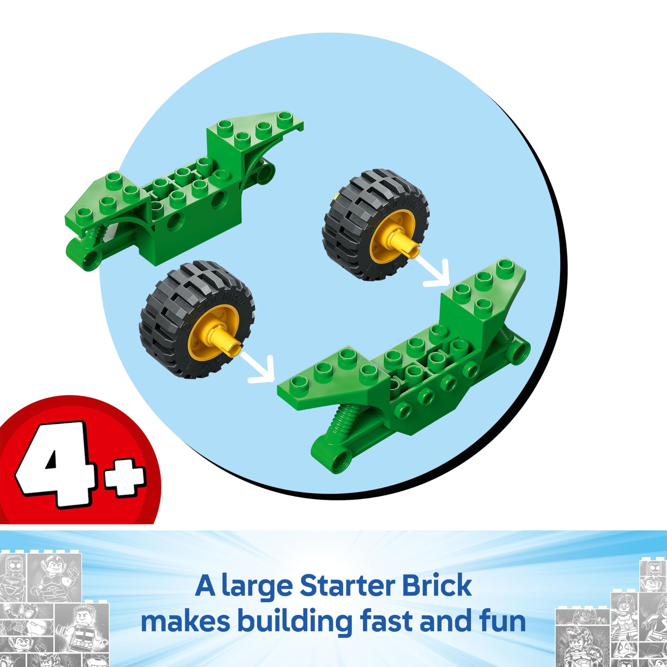LEGO Marvel Spin and Electro Dinosaur Vehicle Chase Building Set | Ages 4+ 3