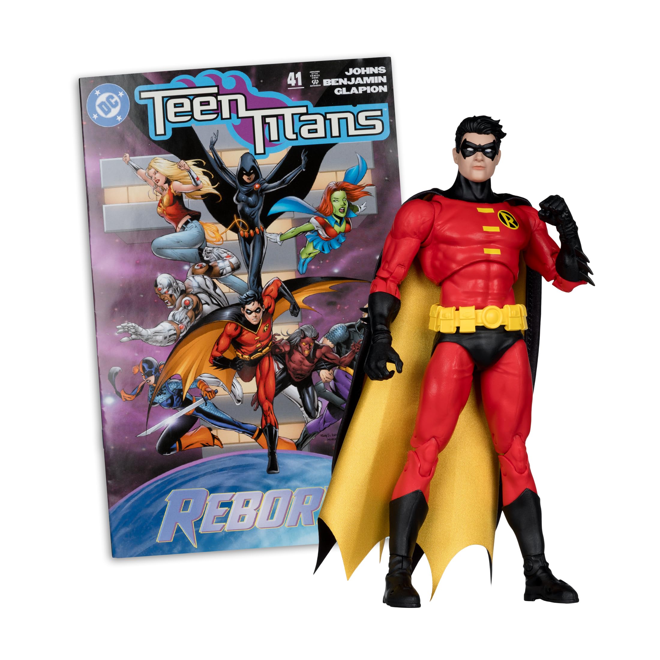 McFarlane DC Direct Page Punchers Robin (Teen Titans #41) 7in Action Figure - Includes Comic Book
