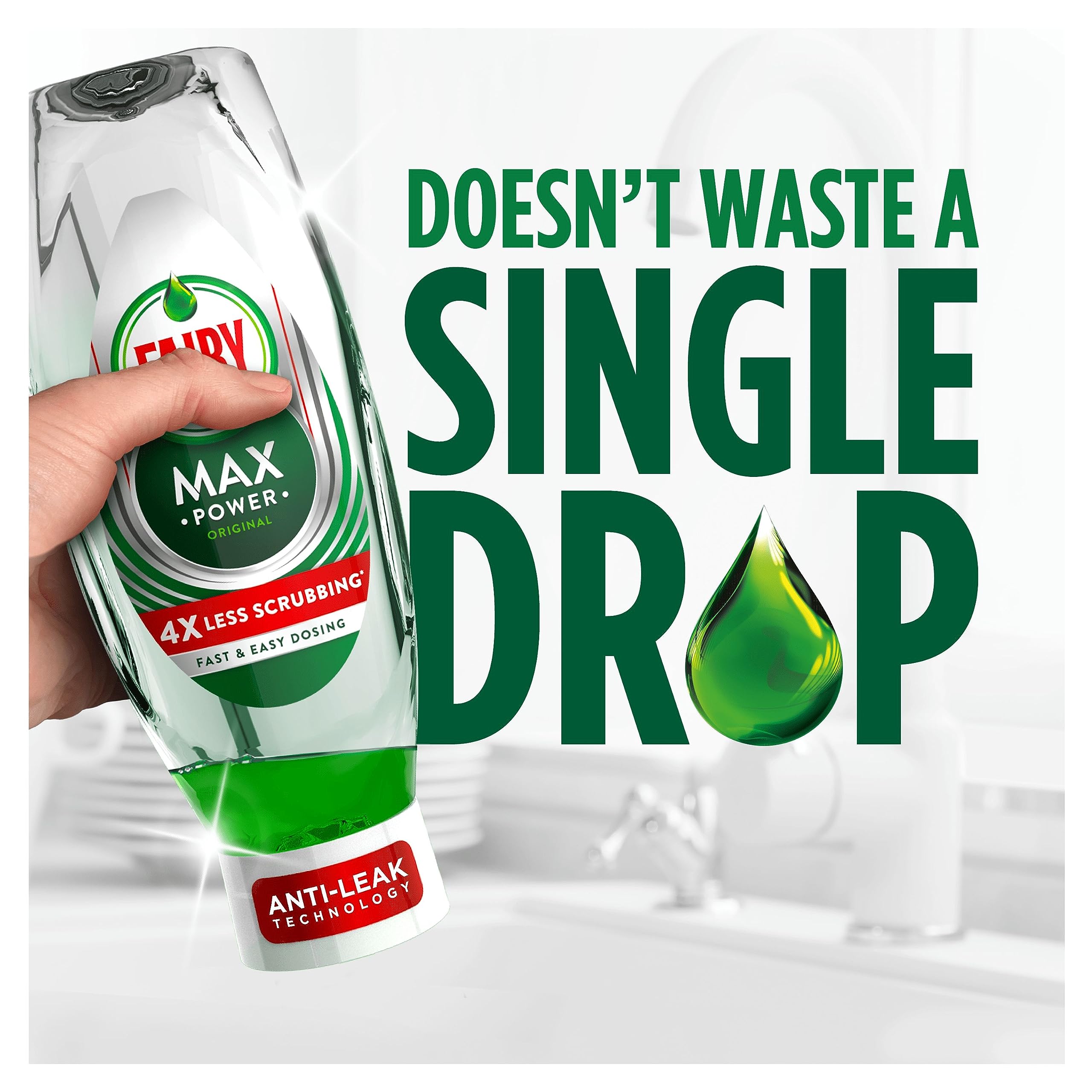 Fairy Max Power Washing Up Liquid 730ML - Easy and Effortless Cleaning for Greasy Pots and Pans 12